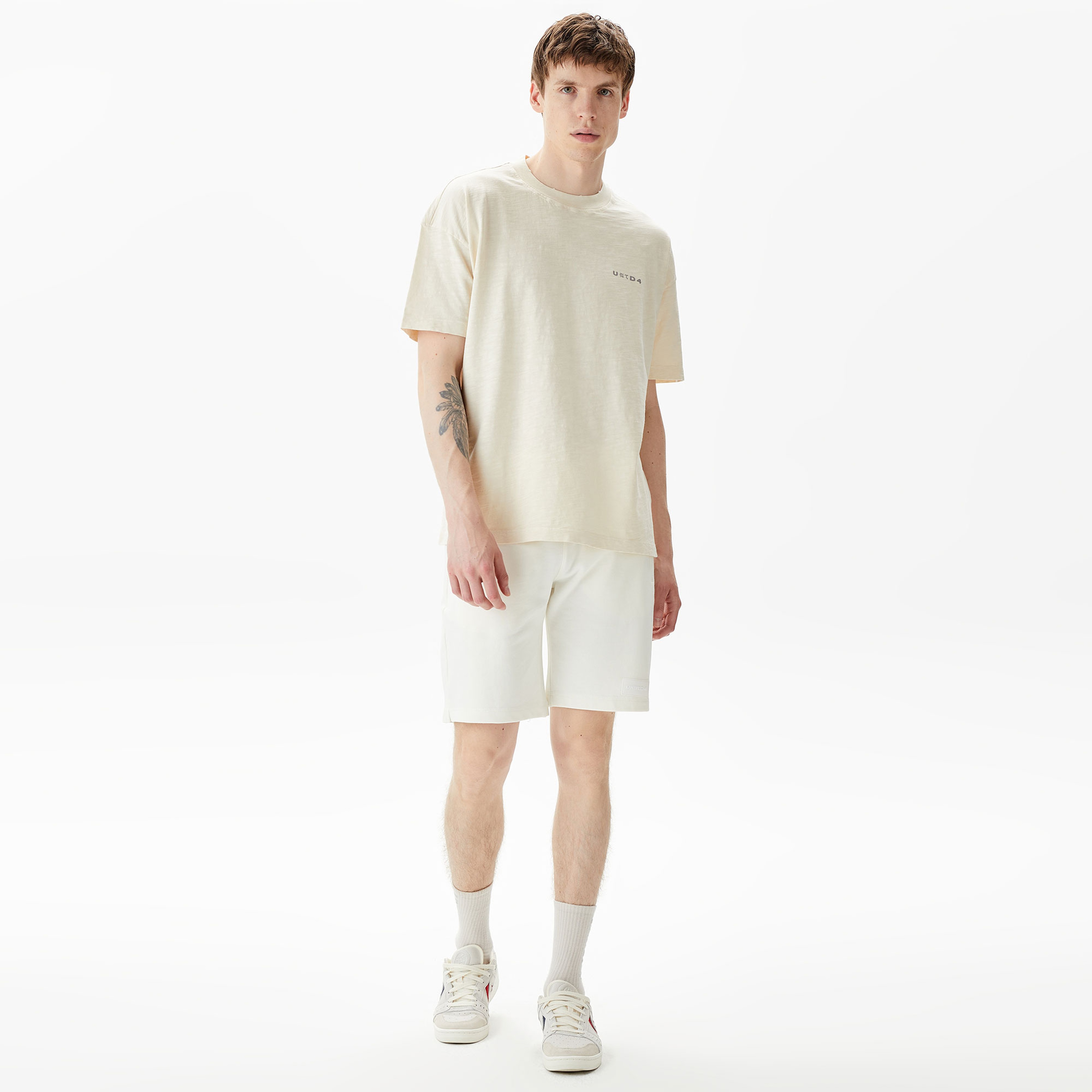 UNITED4 Erkek Beyaz Şort