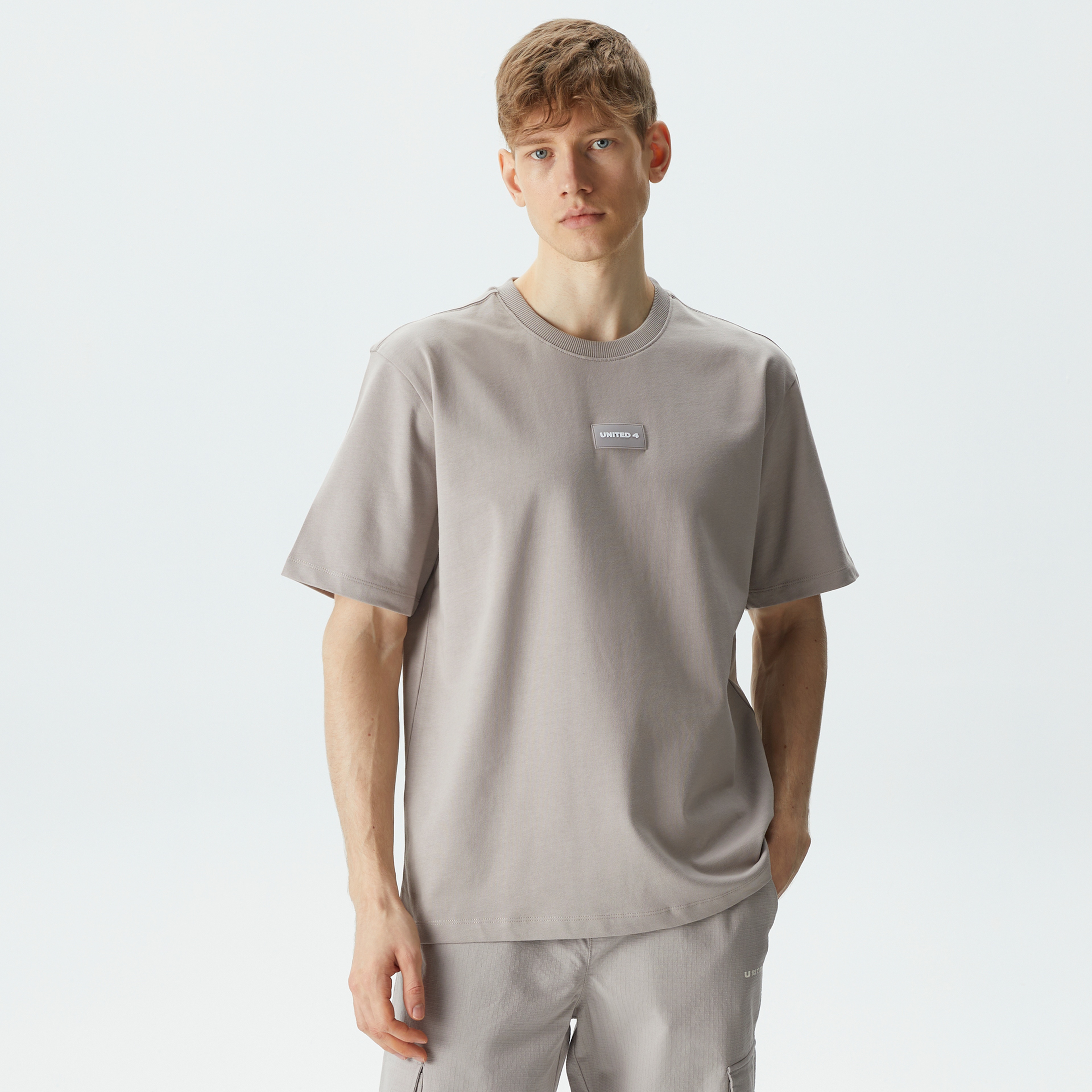 UNITED4 Erkek Gri T-Shirt