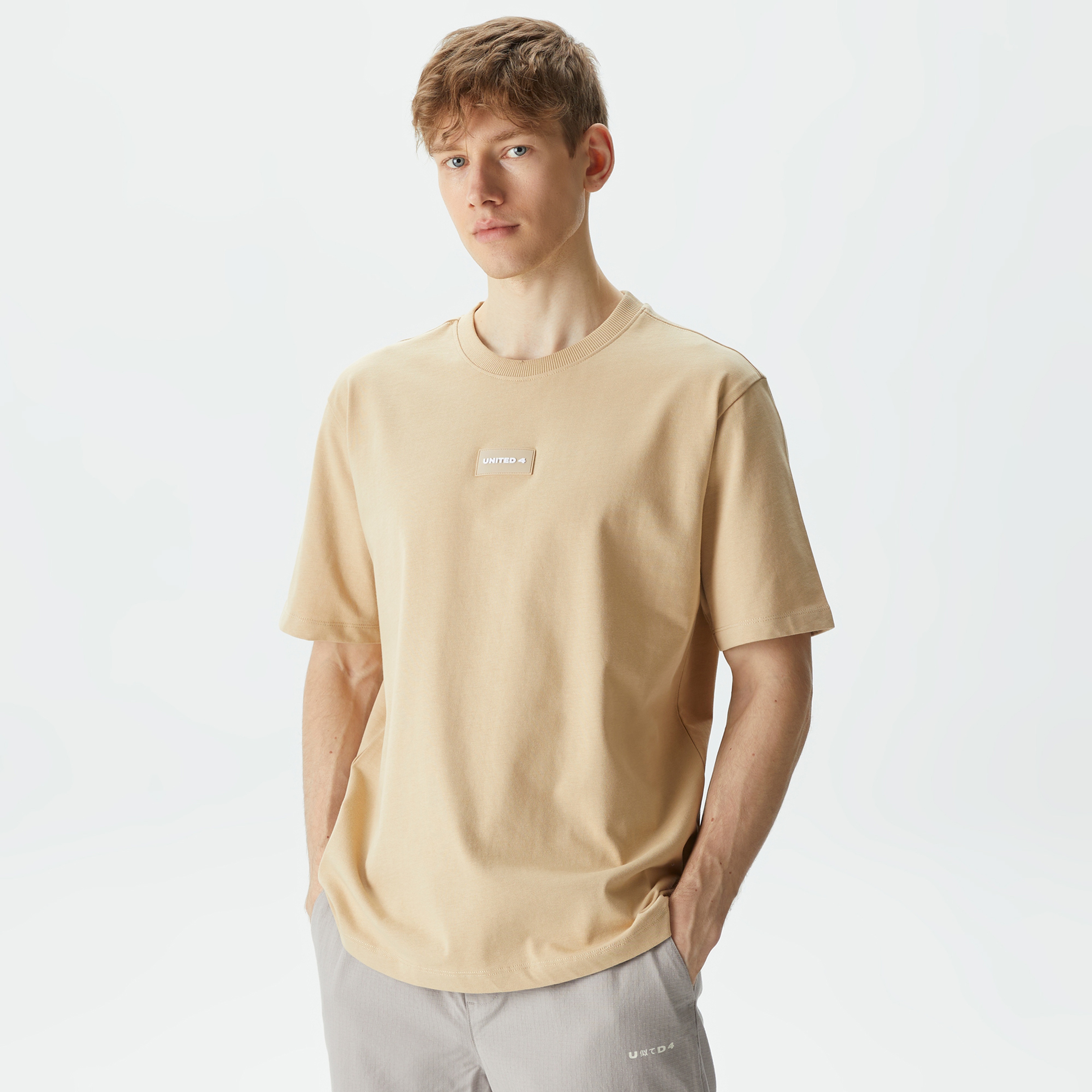 UNITED4 Erkek Krem T-Shirt