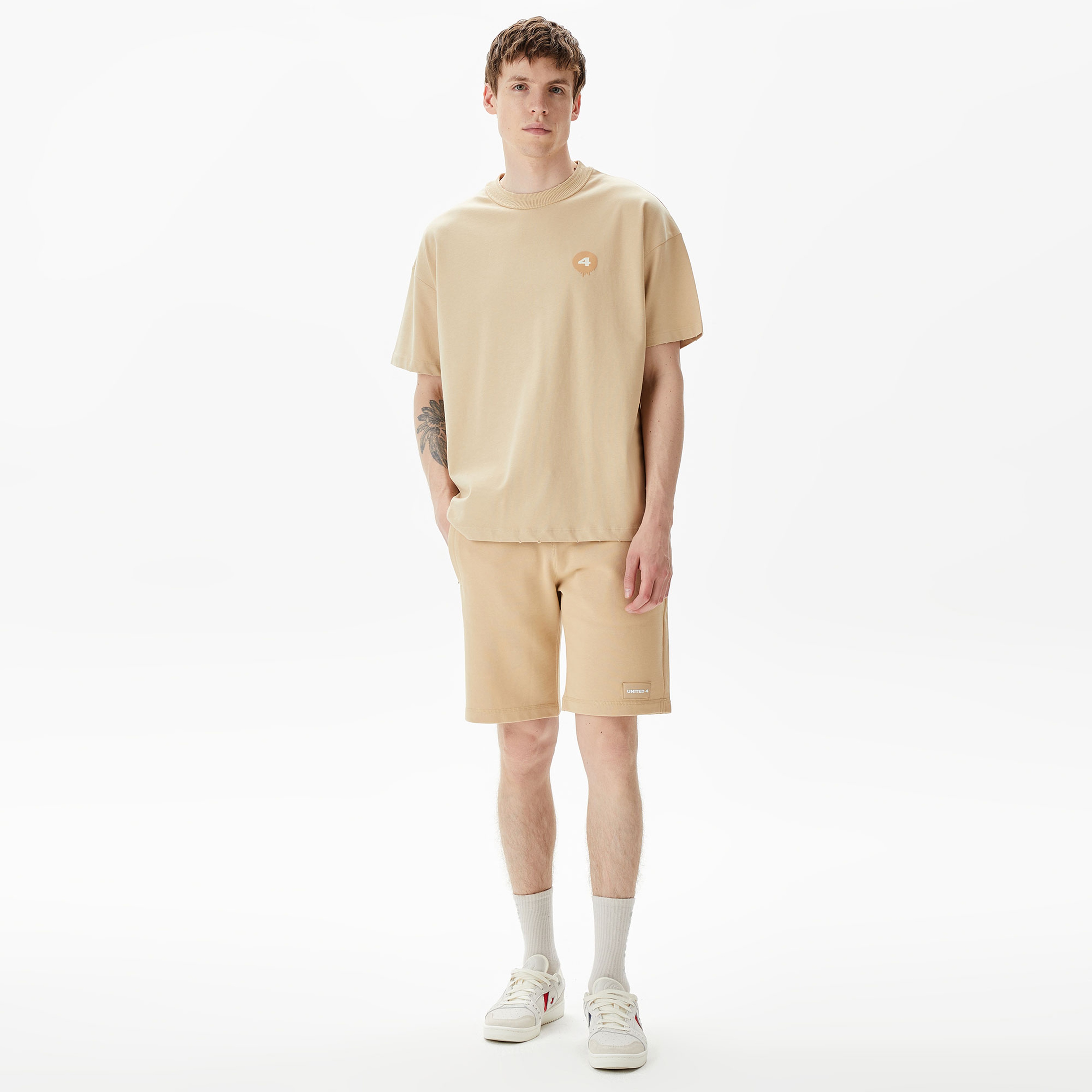 UNITED4 Erkek Krem Şort