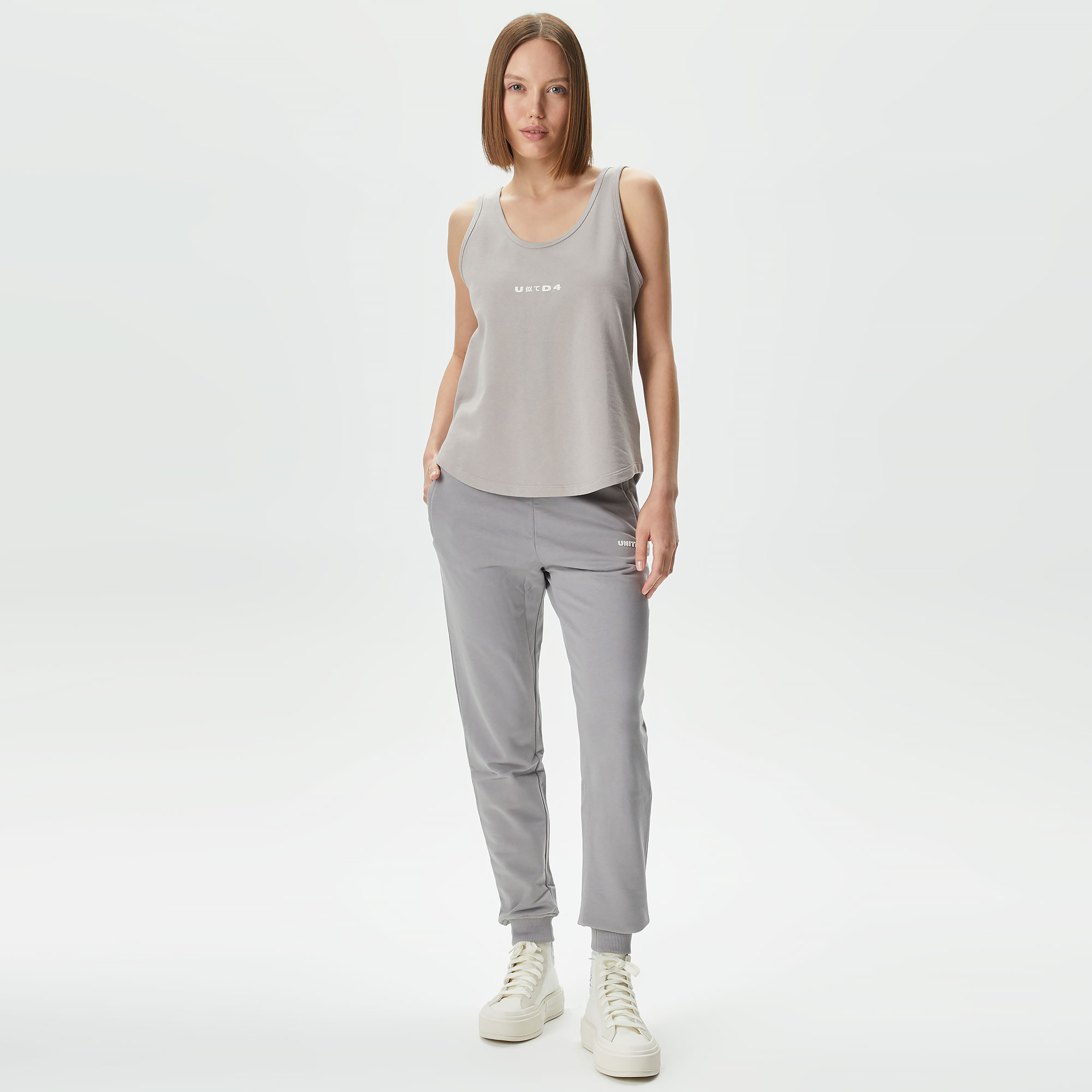 UNITED4 Kadın Gri Atlet