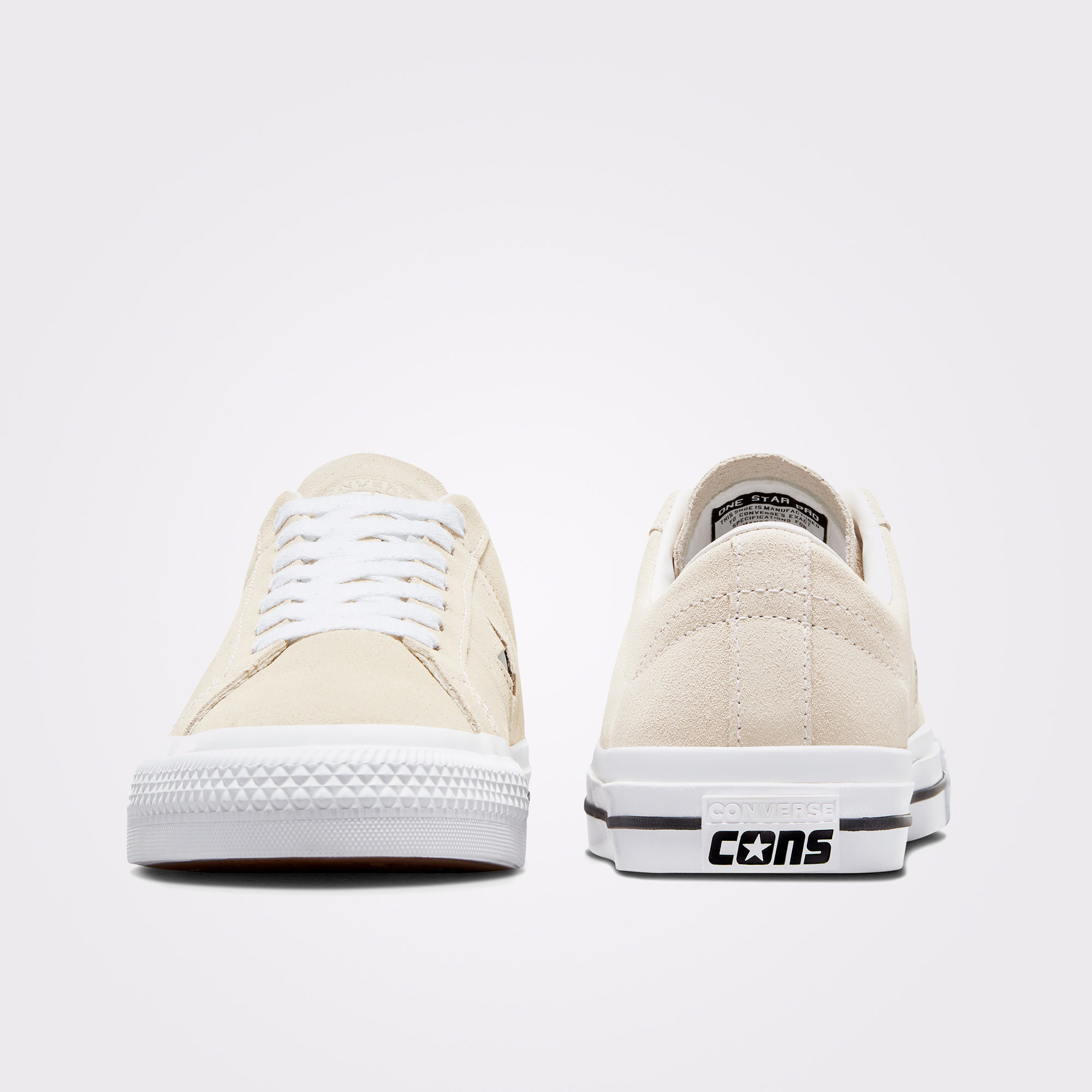 Converse Cons One Star Pro Suede Unisex Krem Sneaker