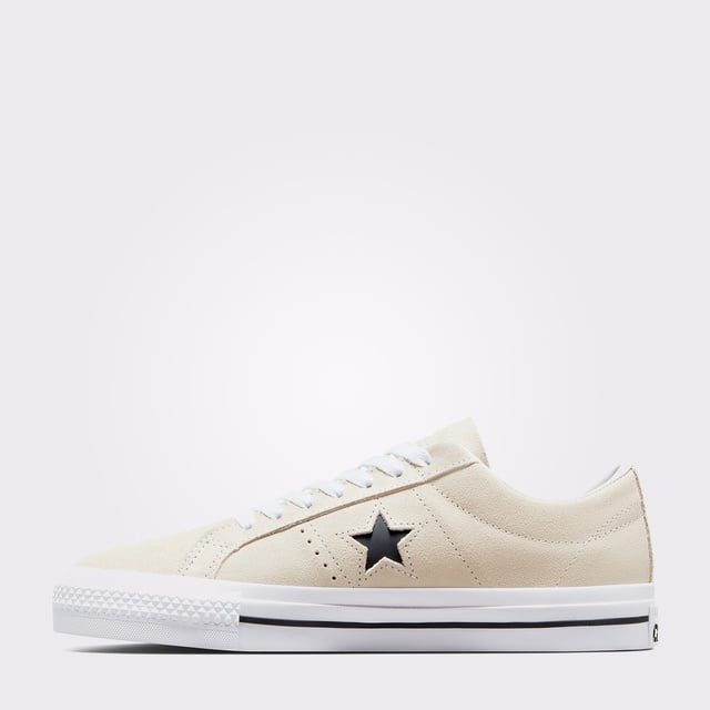 Converse Cons One Star Pro Suede Unisex Krem Sneaker - Görsel 5