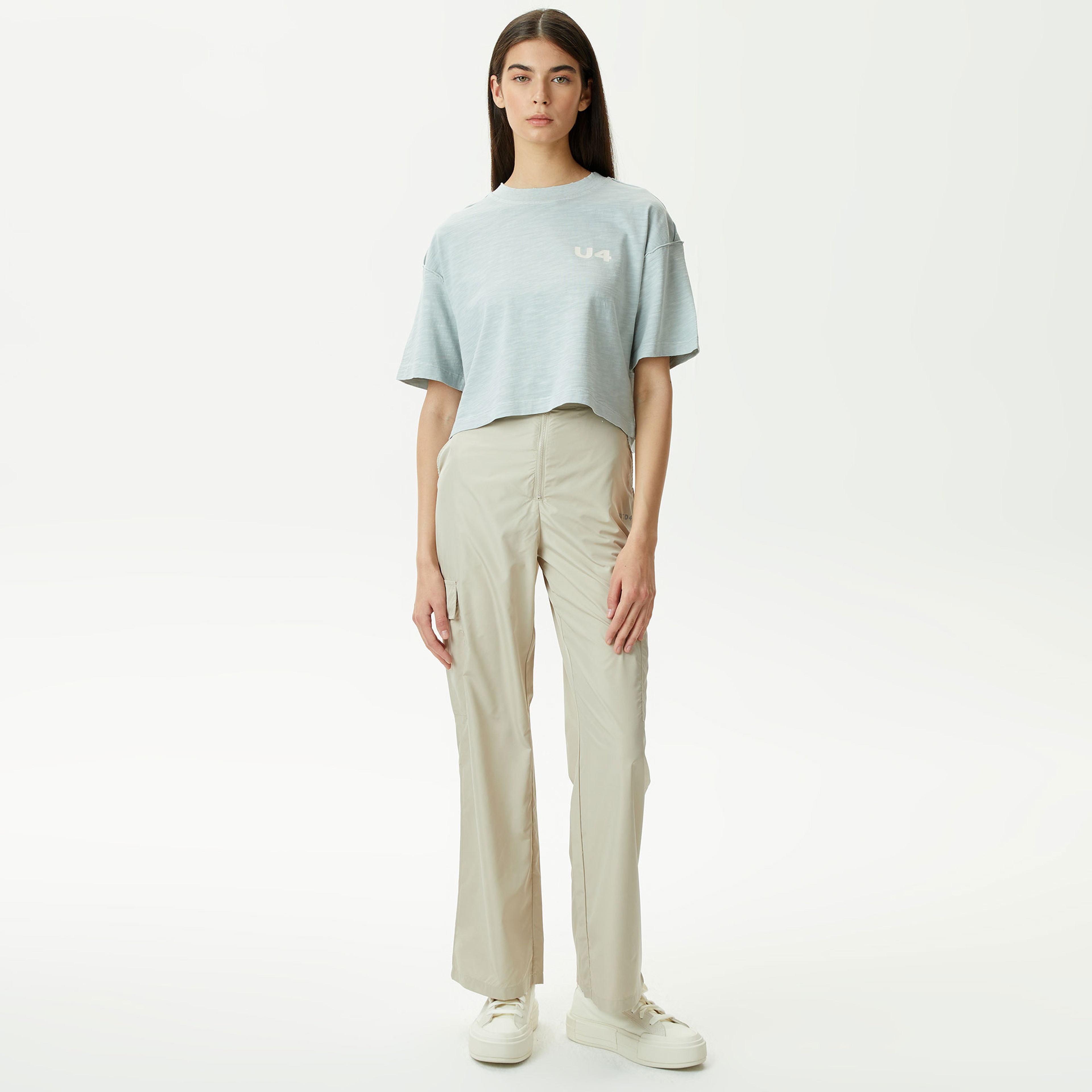 UNITED4 Kadın Mavi T-Shirt