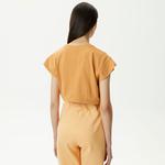 UNITED4 Kadın Kahverengi Crop T-Shirt