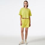 UNITED4 Kadın Sarı Crop T-Shirt