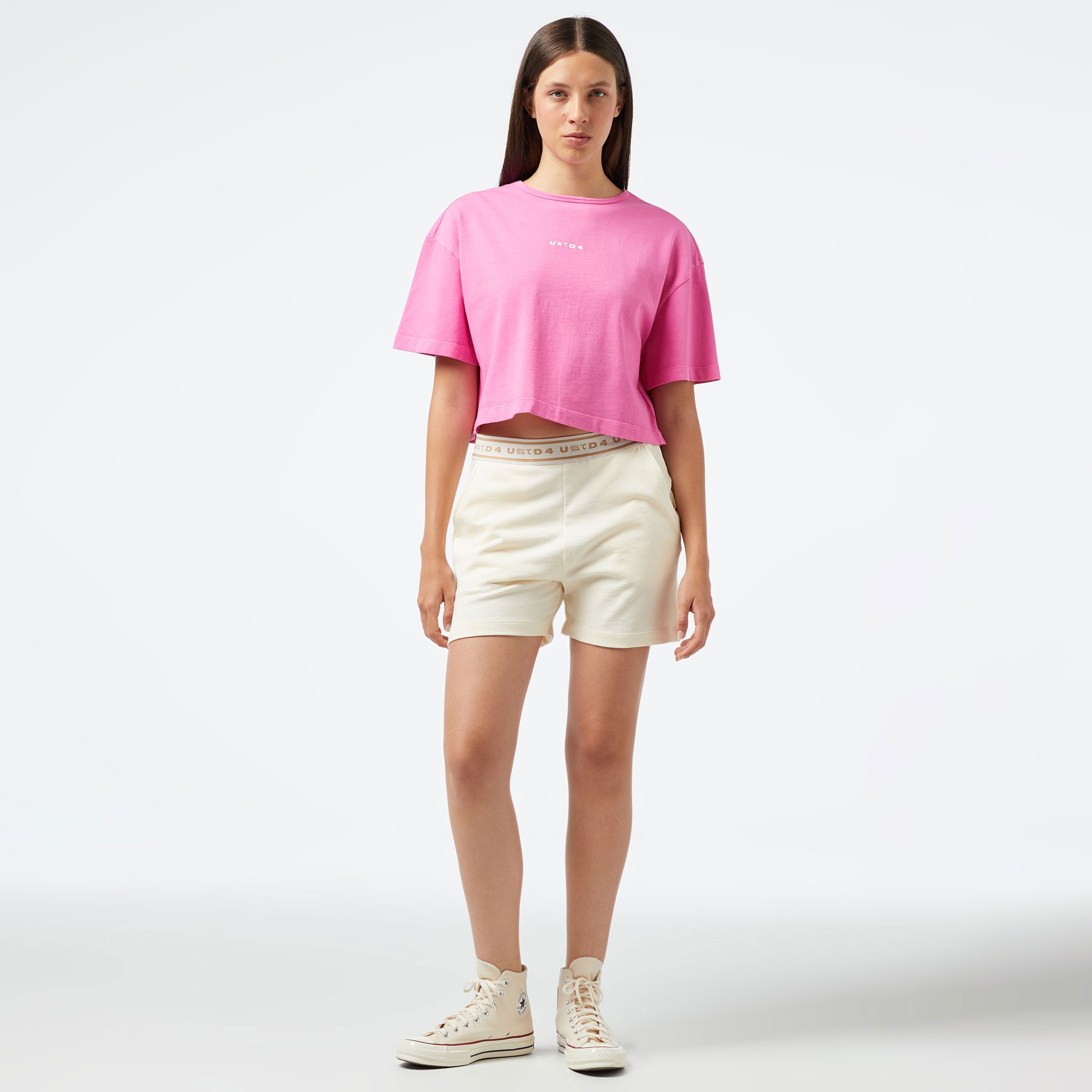 UNITED4 Essentials Kadın Pembe Crop