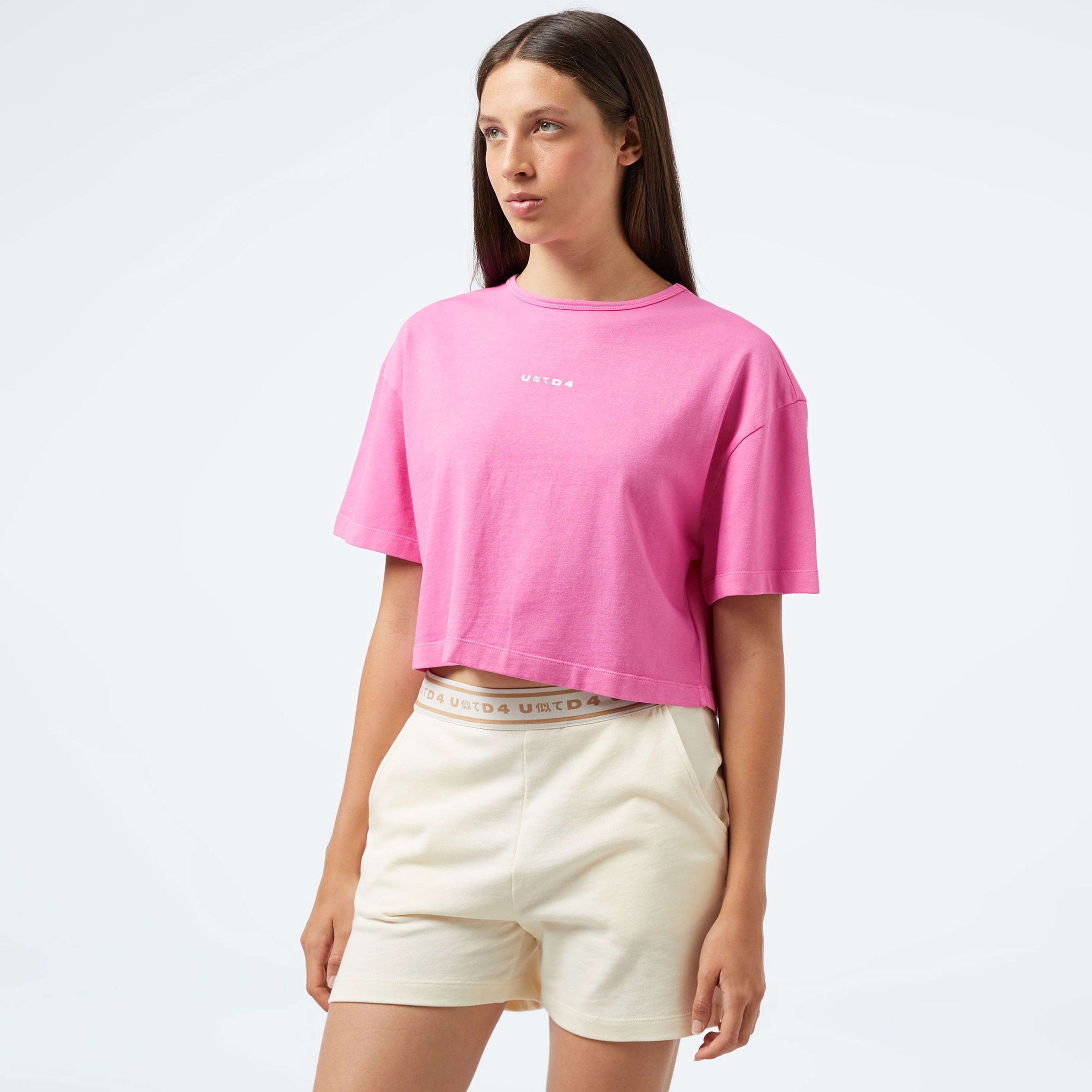UNITED4 Essentials Kadın Pembe Crop