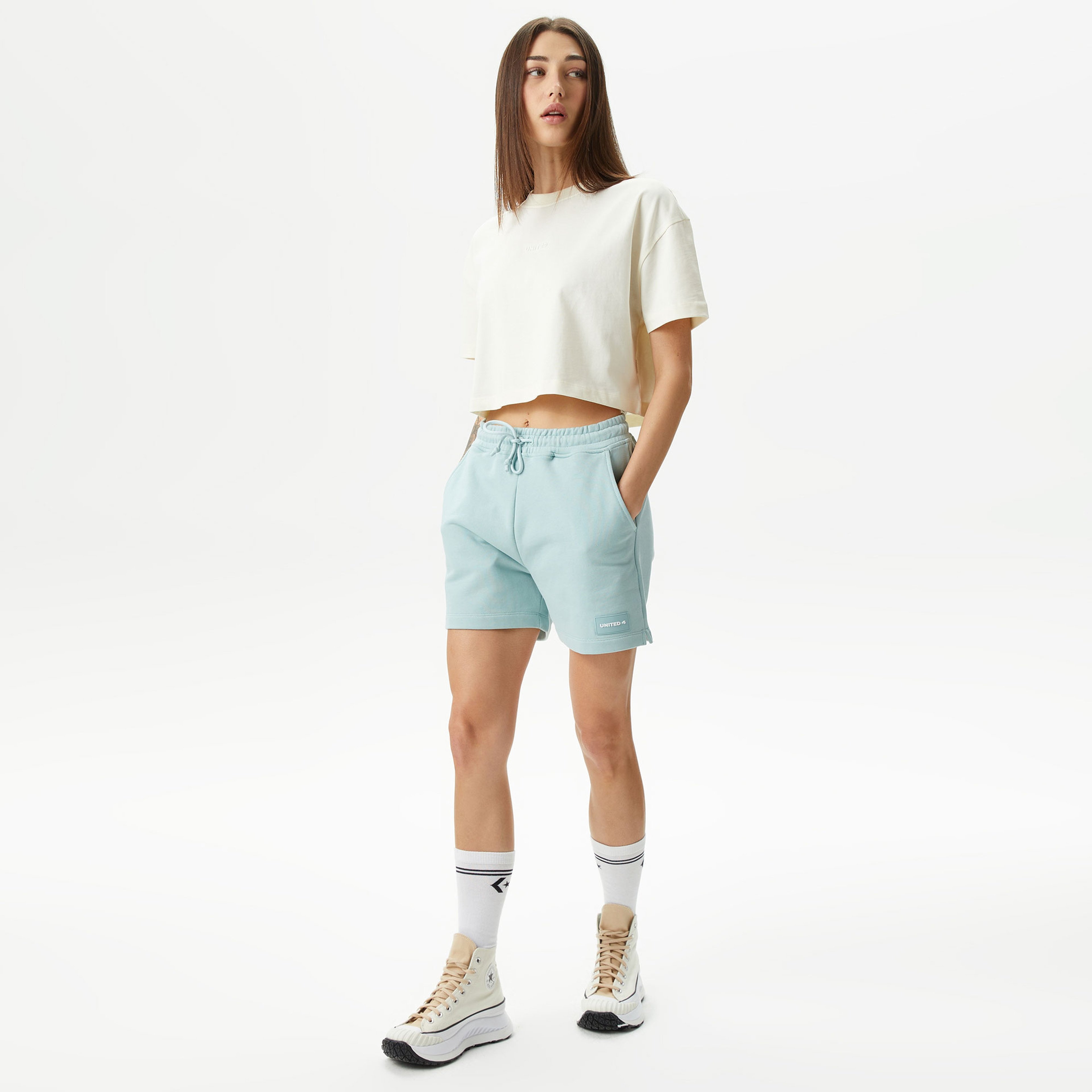 UNITED4 Kadın Yeşil Şort