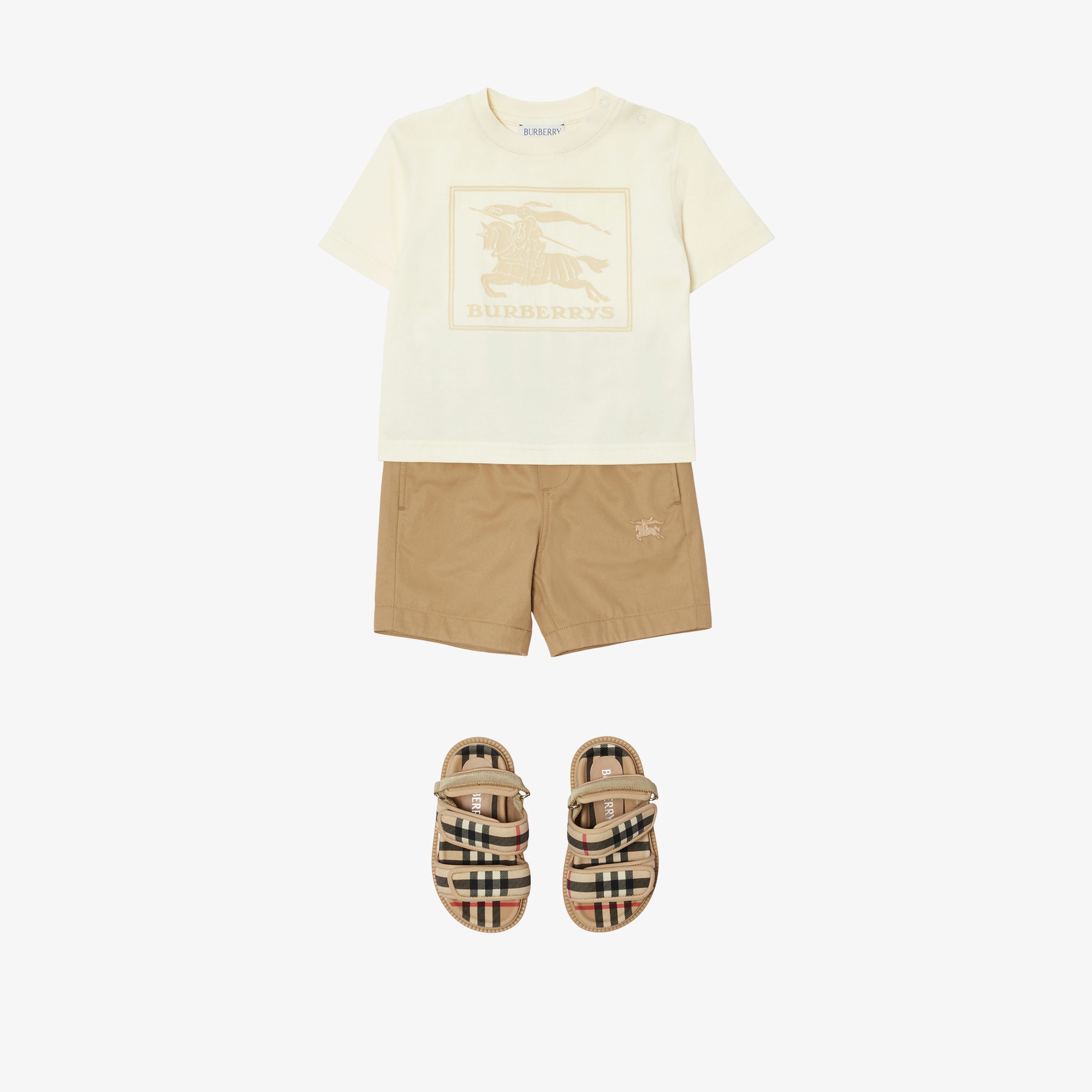 Burberry Çocuk Krem Tshirt