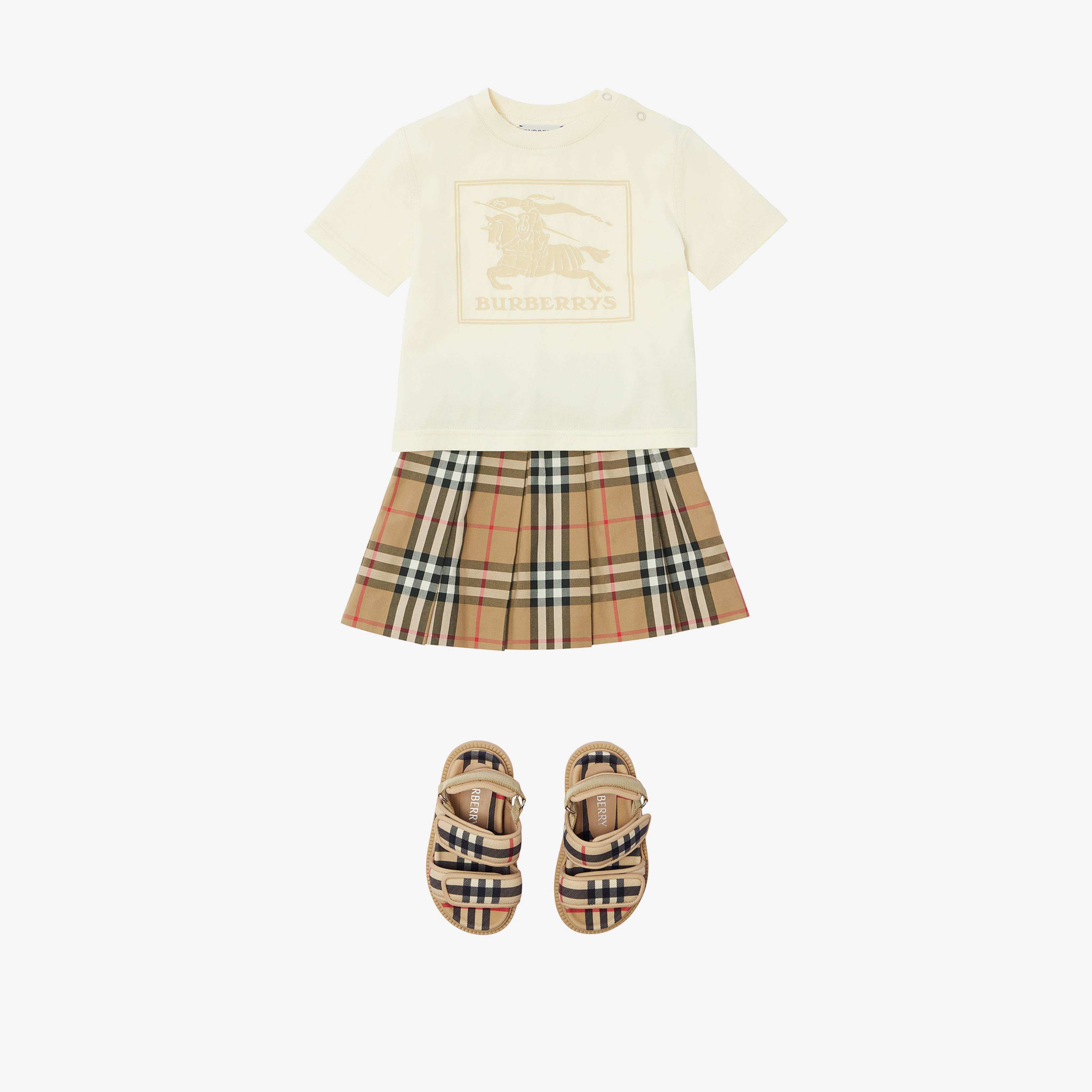 Burberry Çocuk Krem Tshirt