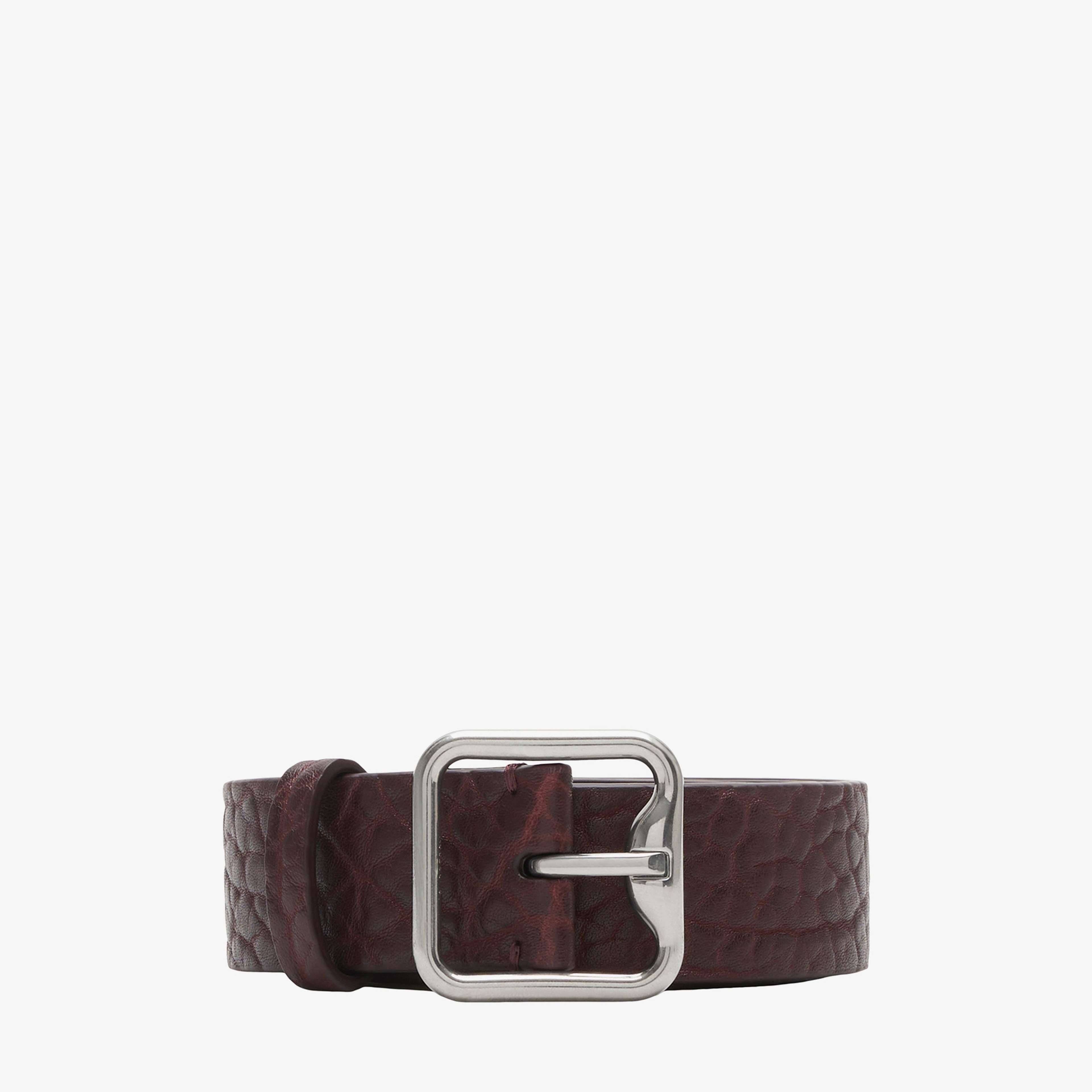 Burberry Erkek Bordo Kemer