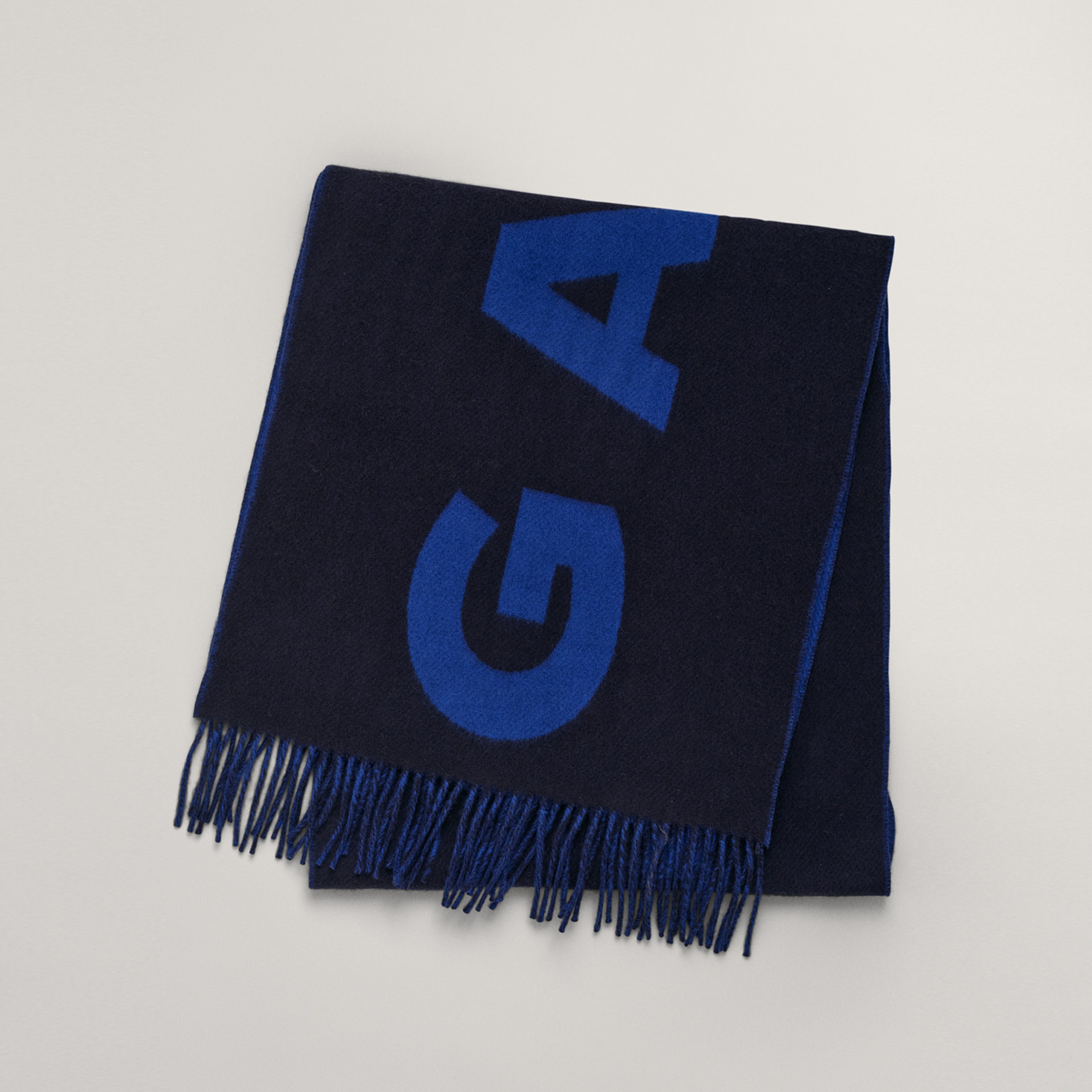 GANT Unisex Lacivert Logolu Atkı