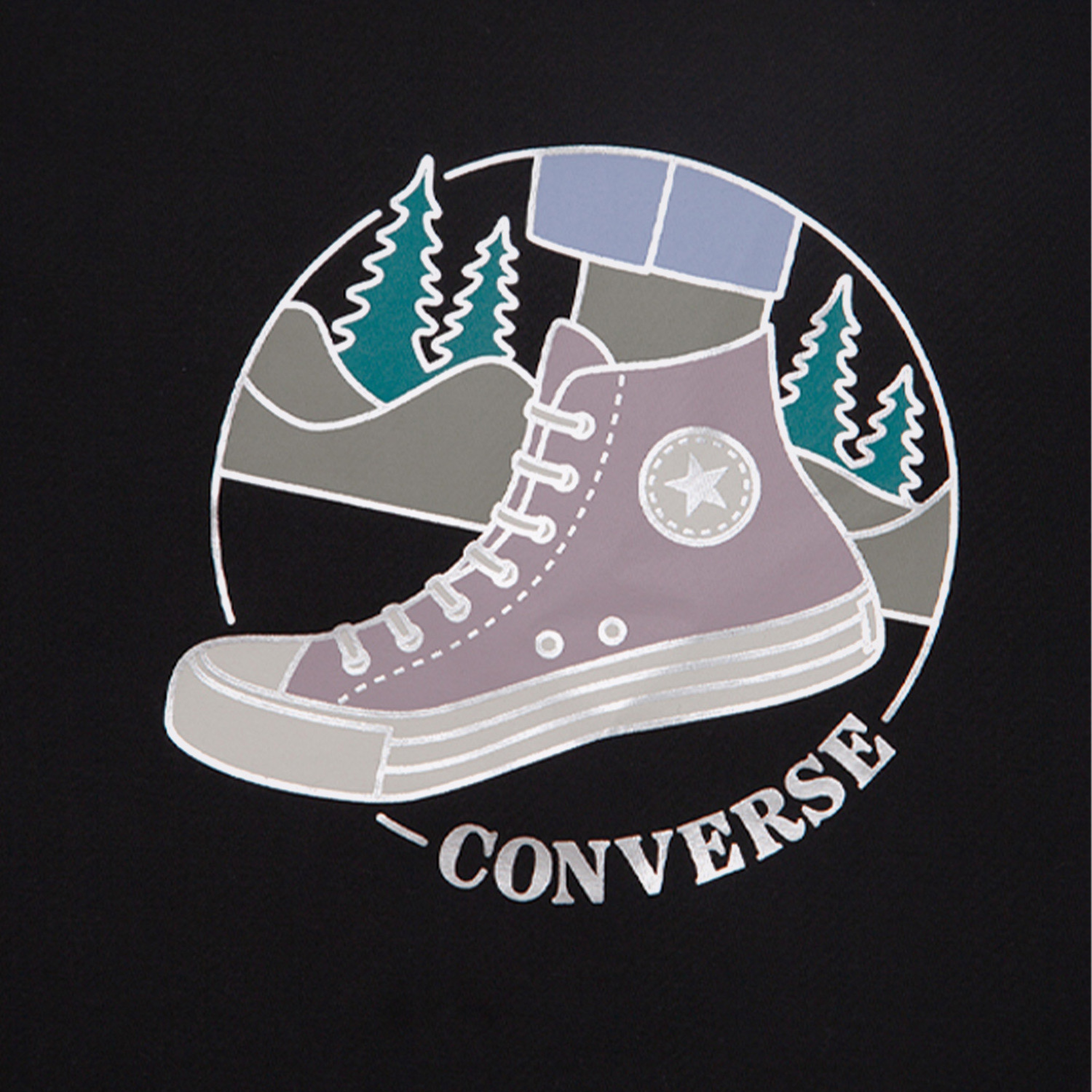 Converse On The Trails Kadın Siyah T-Shirt