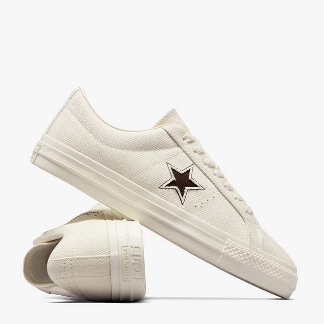 Converse Converse Cons One Star Pro Herringbone Kadın Krem Sneaker | Occasion Krem - 6. görsel