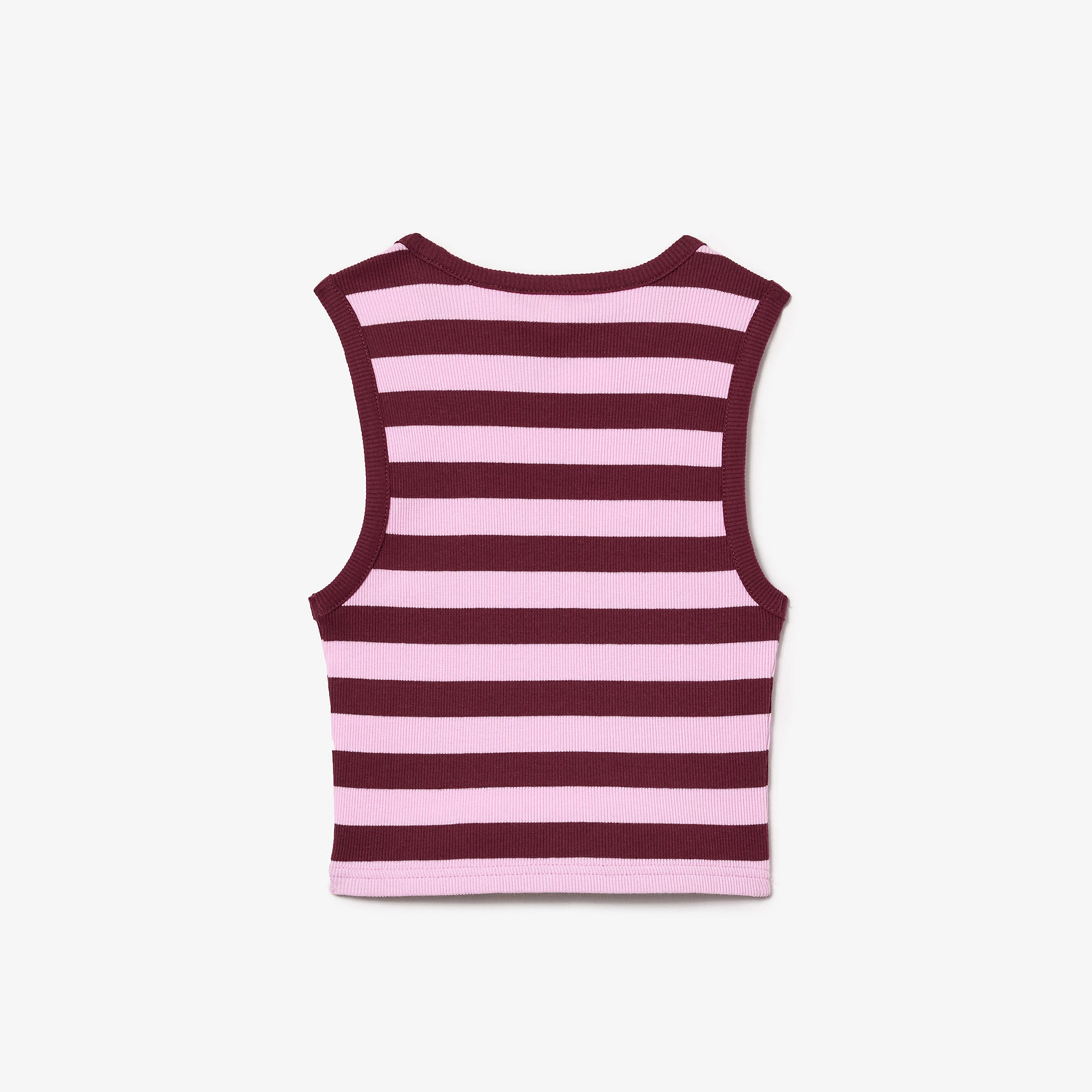 Çocuk Kolsuz Bisiklet Yaka Çizgili Pembe T-Shirt