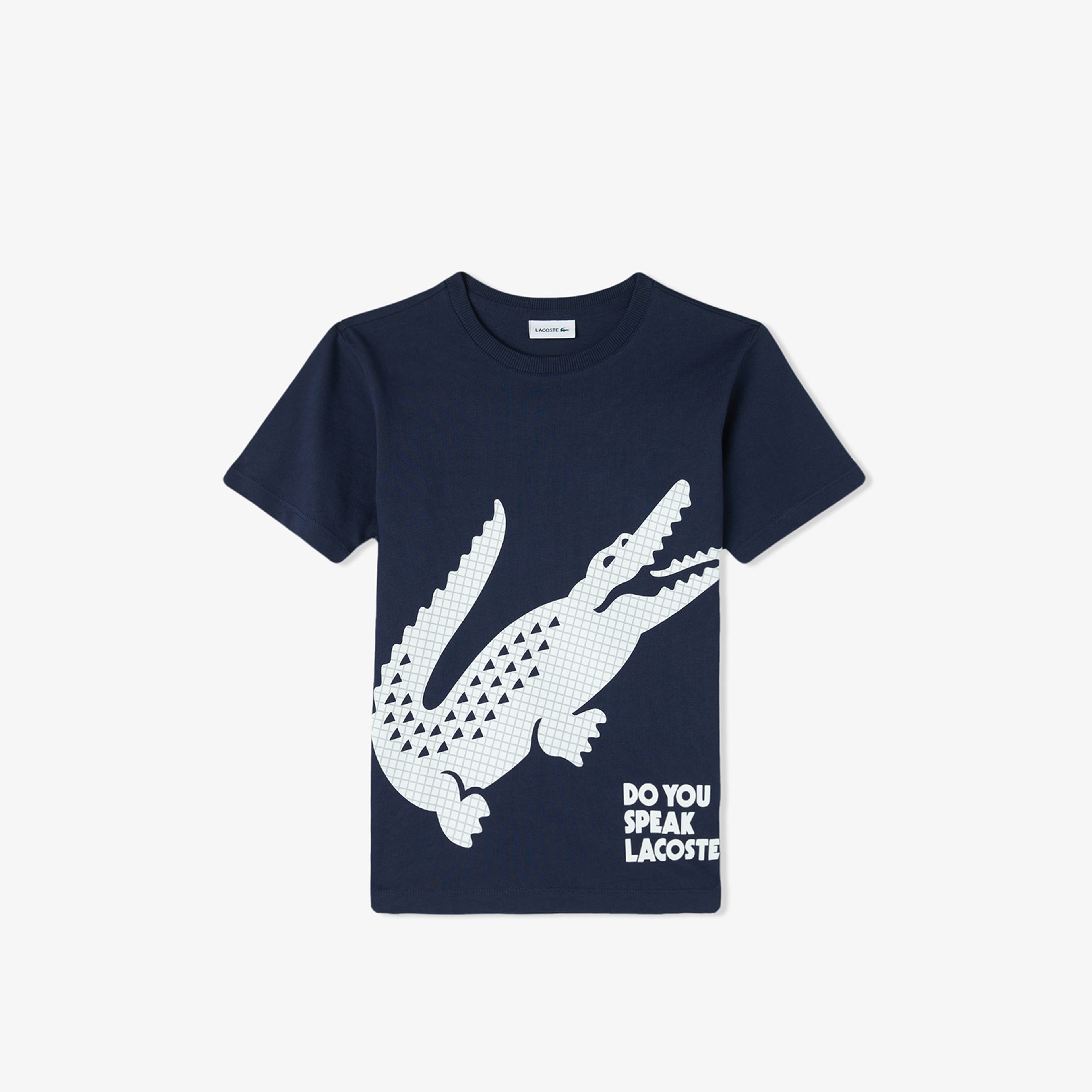 Çocuk Bisiklet Yaka Baskılı Lacivert T-Shirt