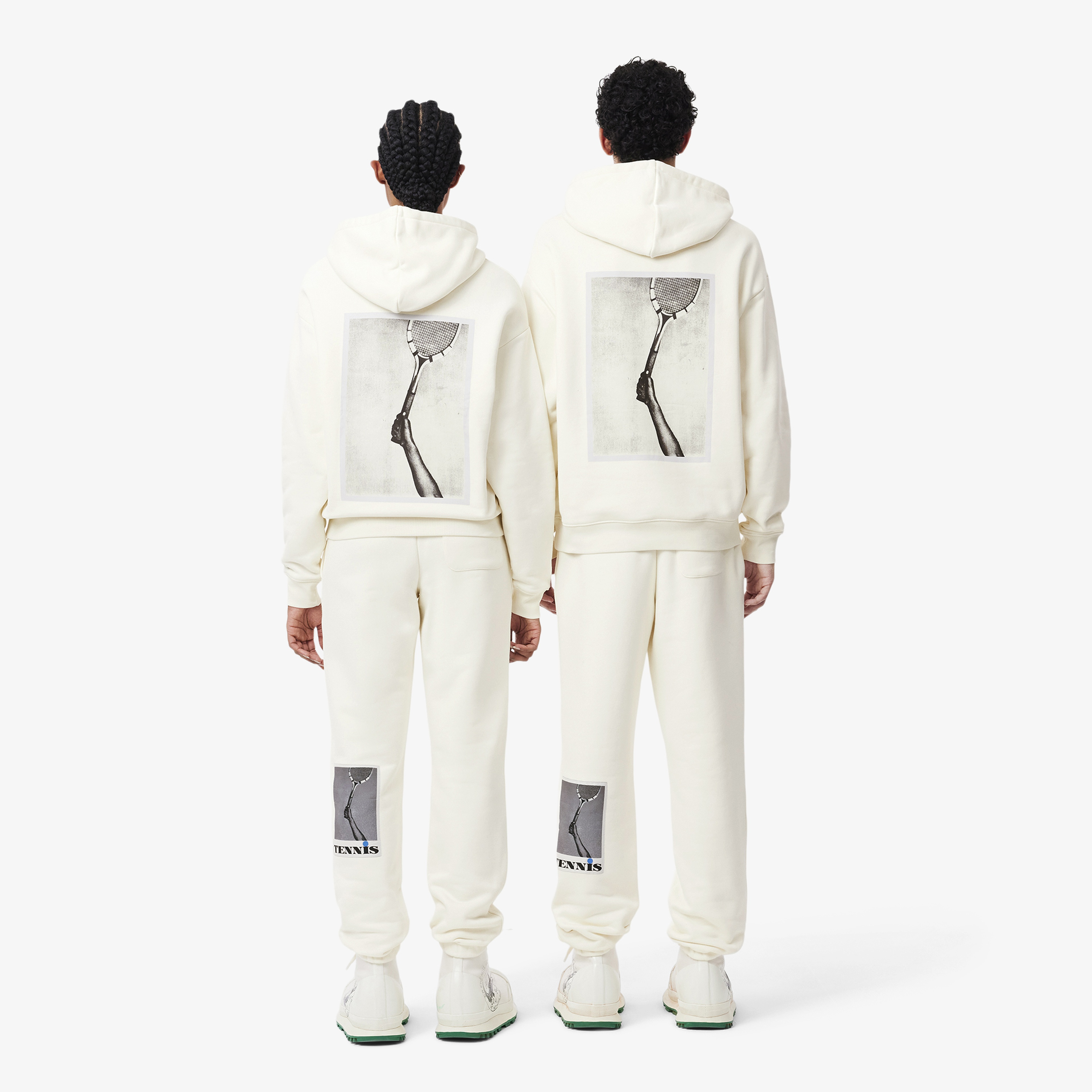 FW24 RUNWAY Unisex Regular Fit Baskılı Beyaz Eşofman Altı