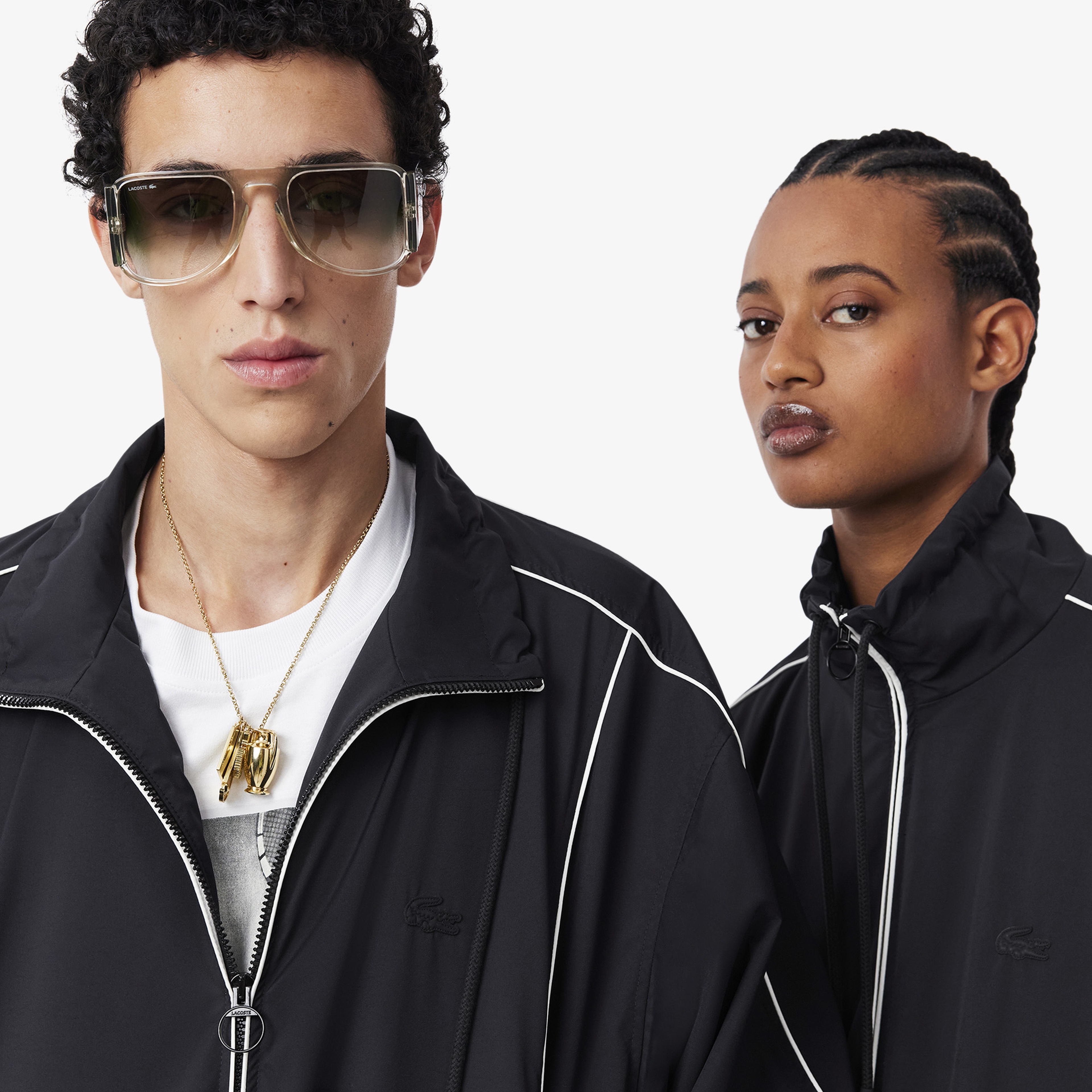 FW24 RUNWAY Unisex Loose Fit Dik Yaka Siyah Yağmurluk