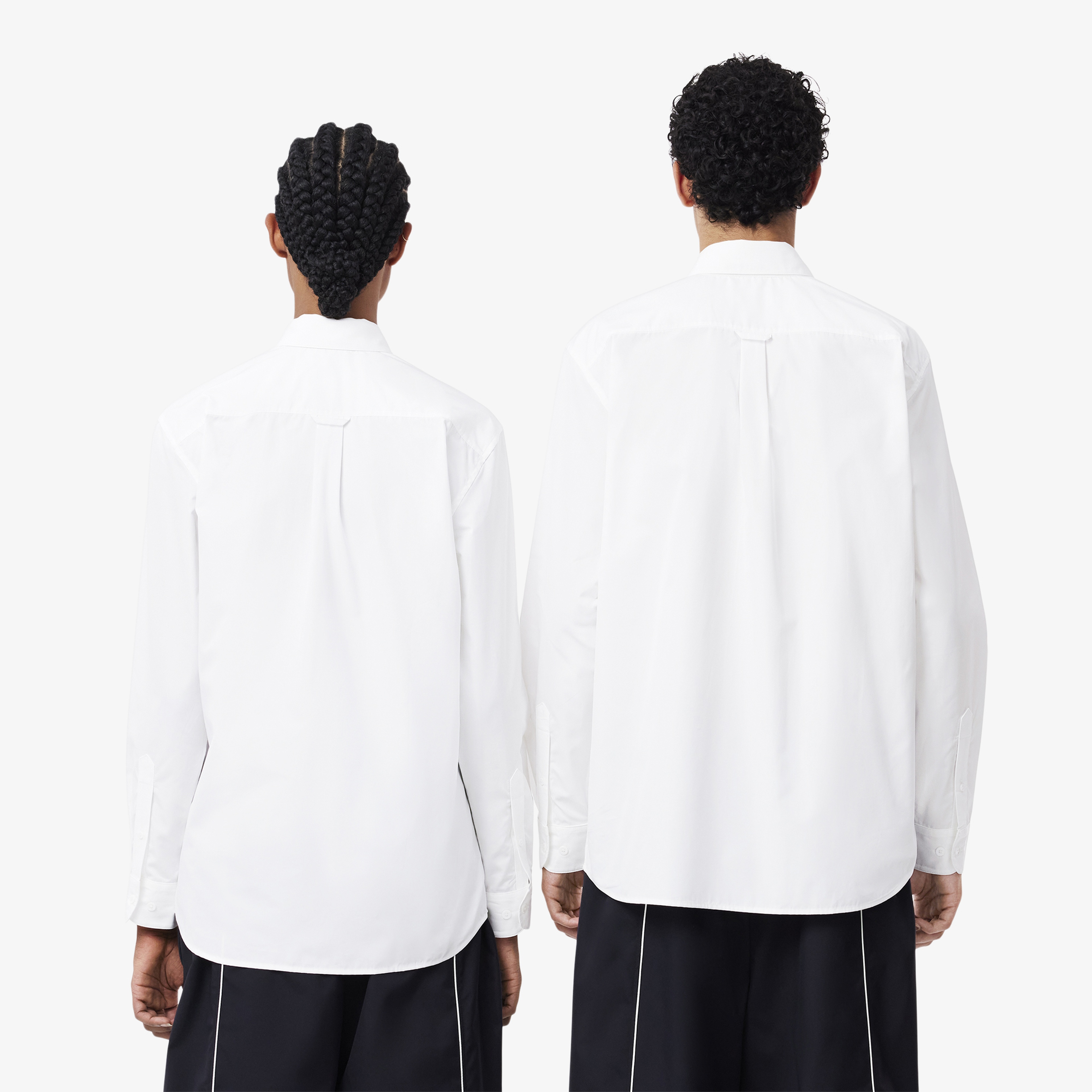 FW24 RUNWAY Unisex Loose Fit Baskılı Beyaz Gömlek