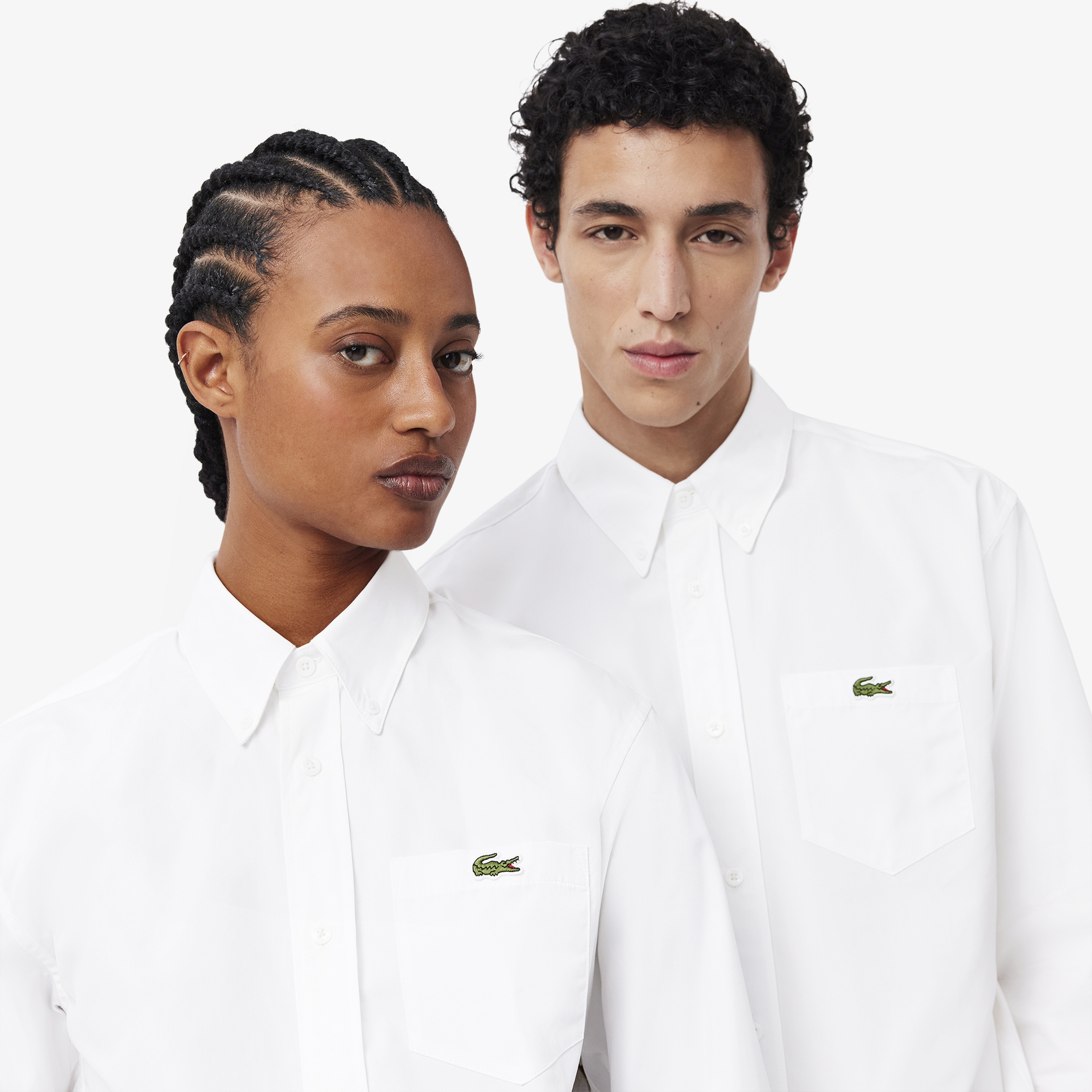 FW24 RUNWAY Unisex Loose Fit Baskılı Beyaz Gömlek