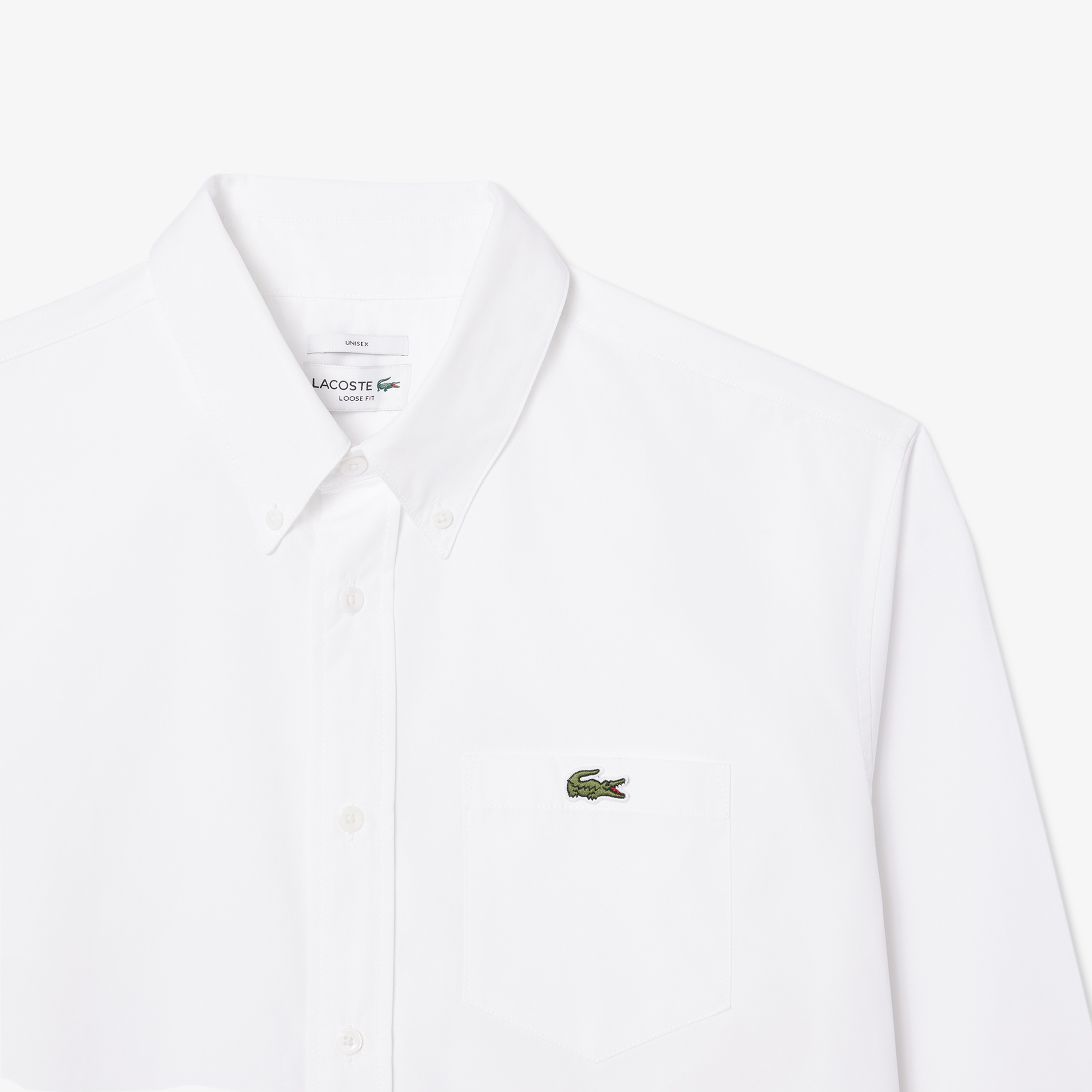 FW24 RUNWAY Unisex Loose Fit Baskılı Beyaz Gömlek