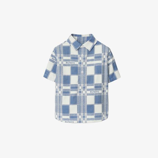 Burberry Çocuk Mavi  Gömlek