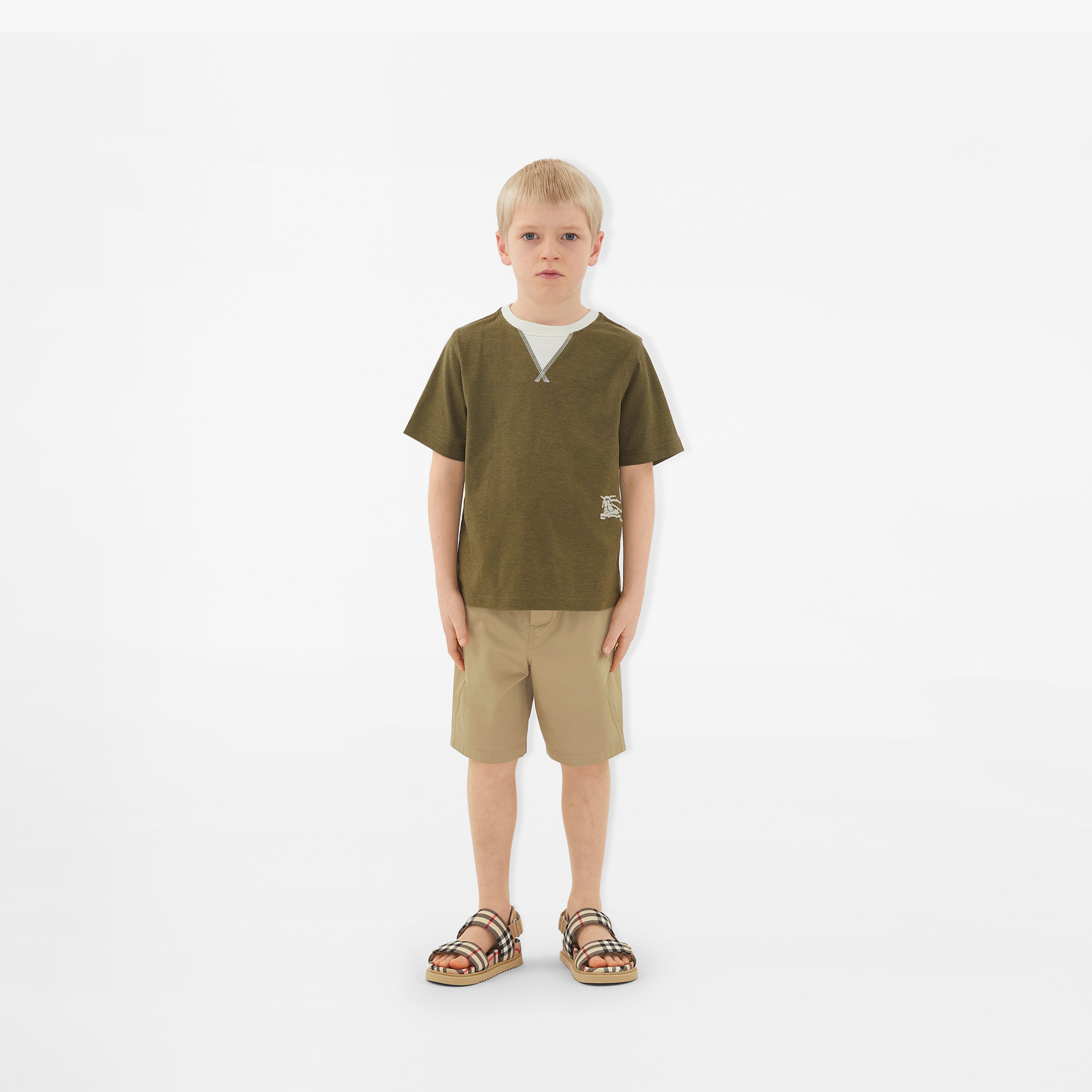 Burberry Çocuk Haki  Tshirt