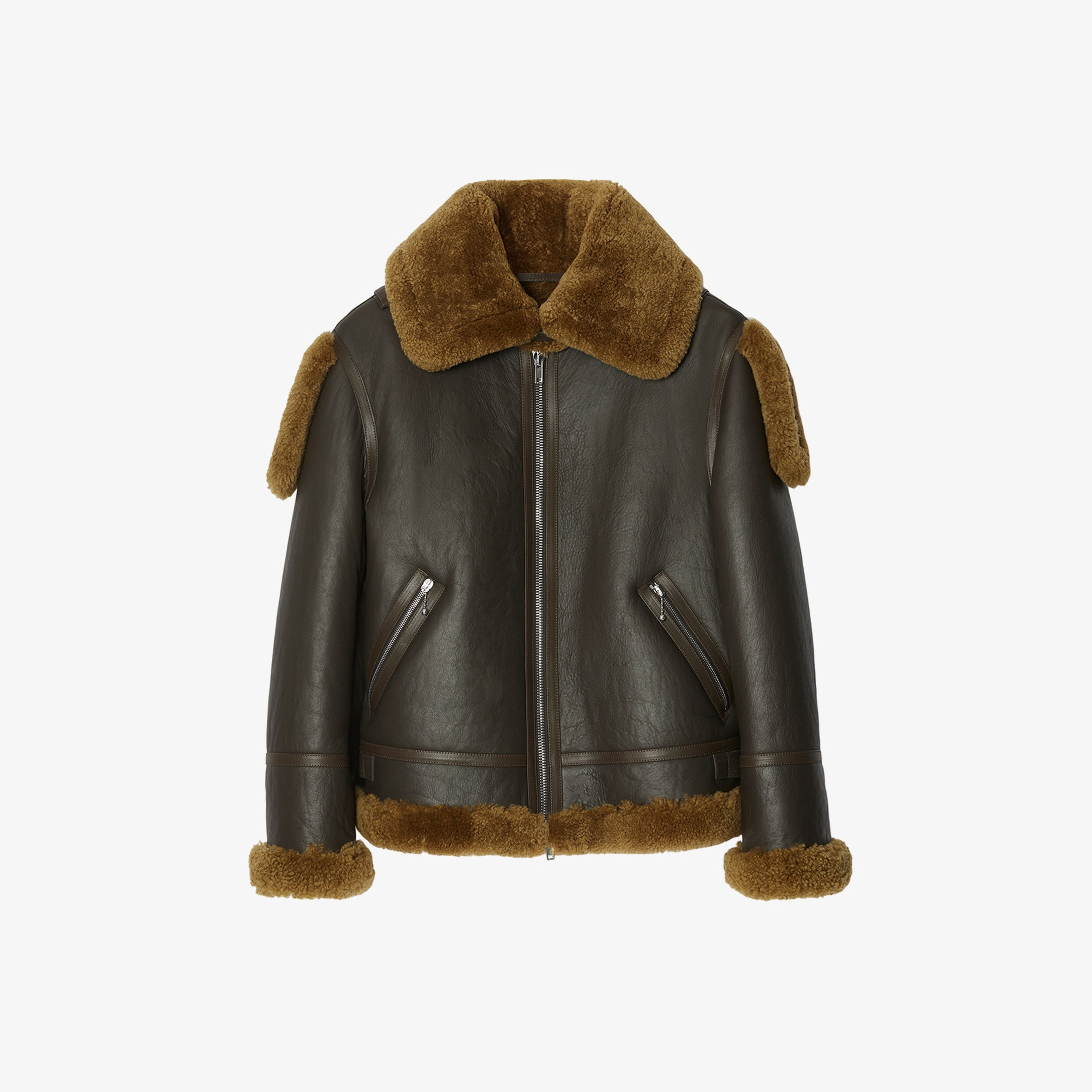 Kadın Kahverengi Deri Mont