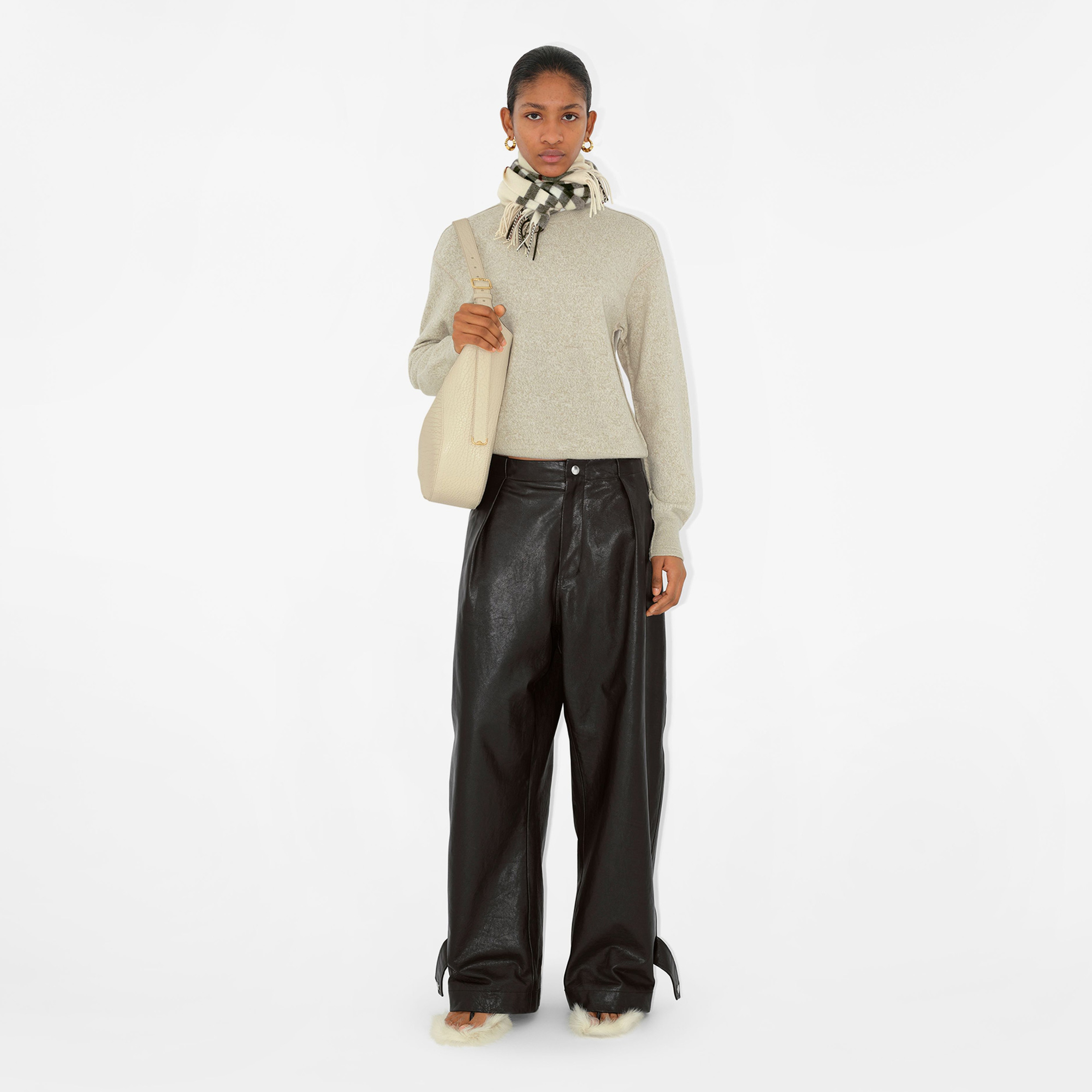 Burberry Unisex Krem Atkı