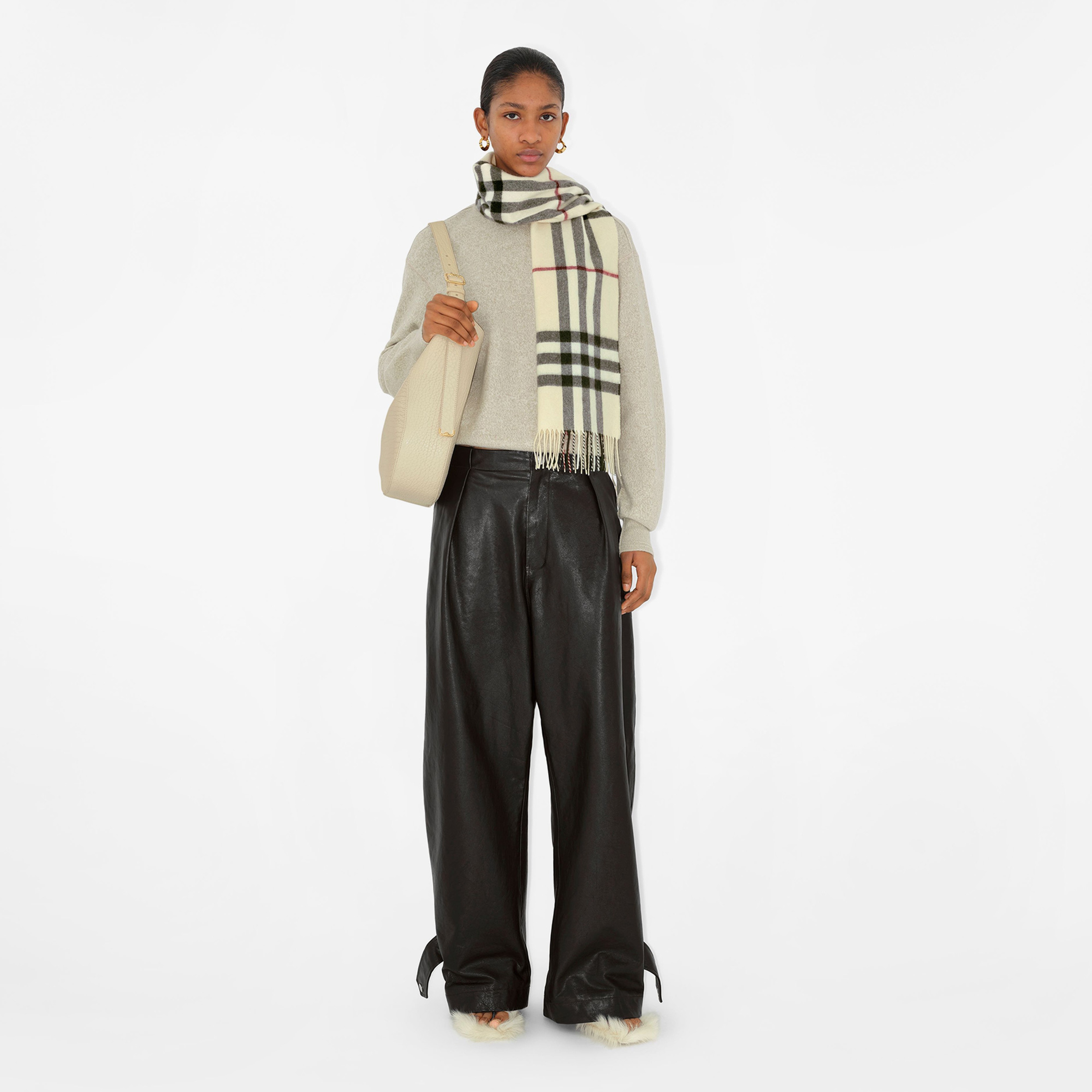 Burberry Unisex Krem Atkı