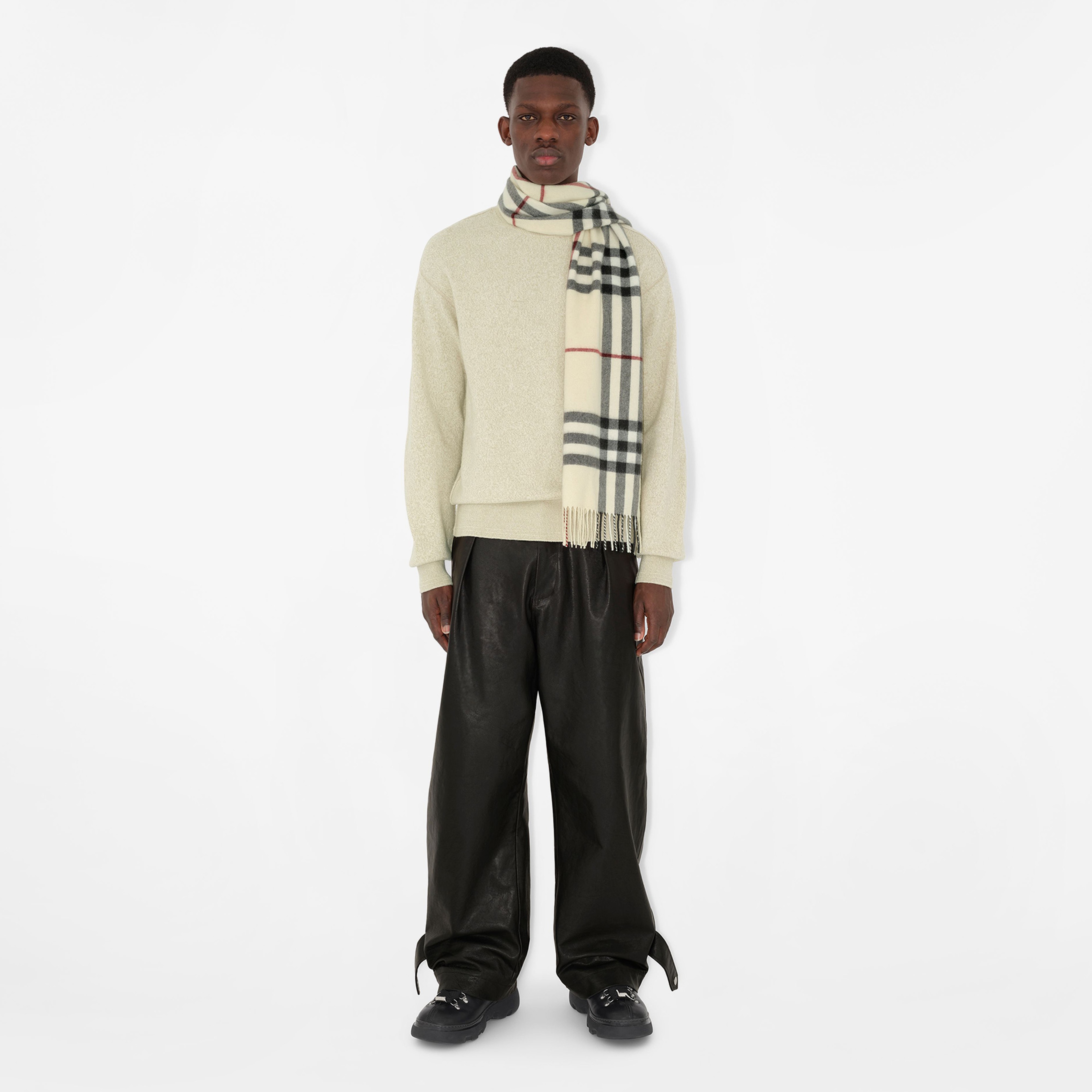 Burberry Unisex Krem Atkı