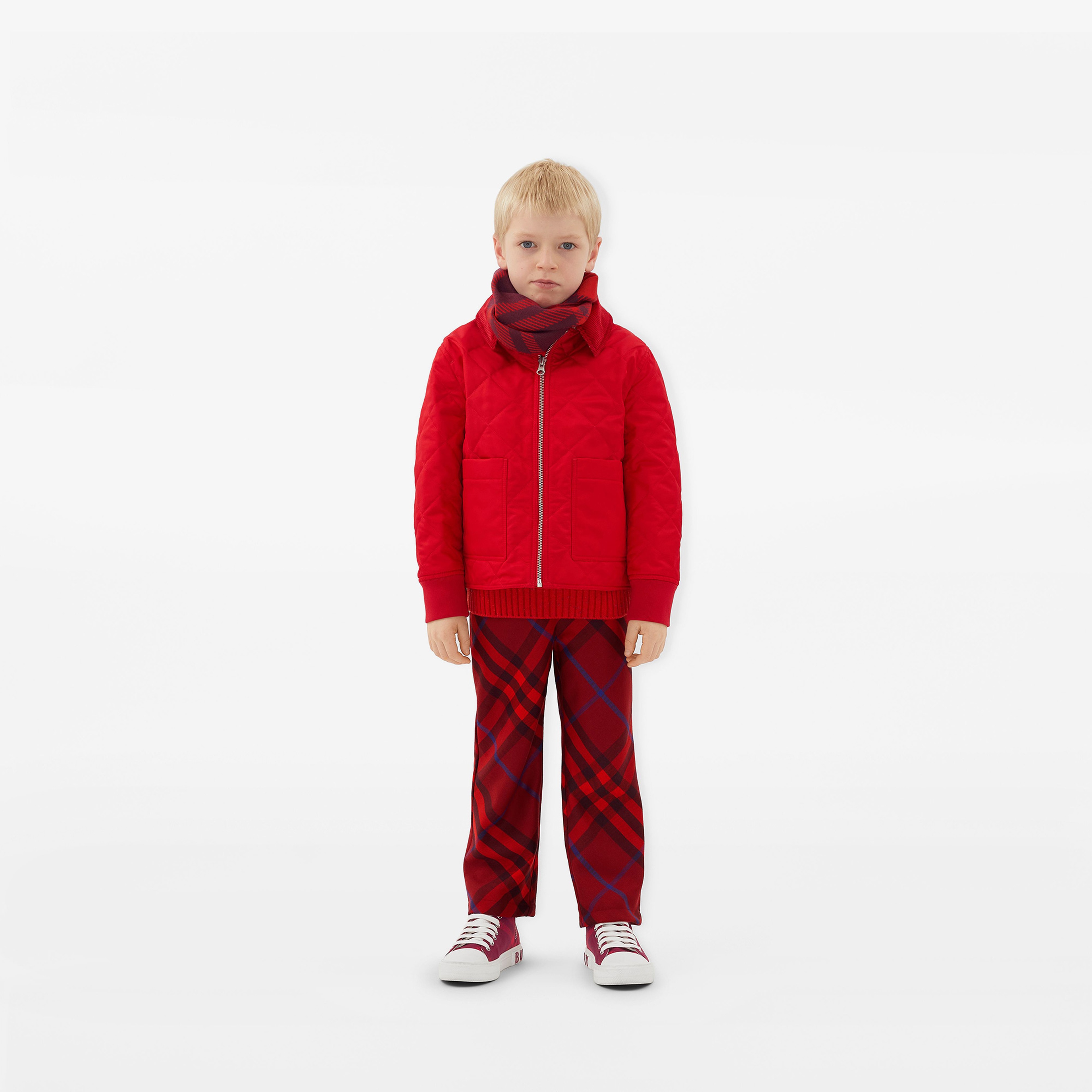 Burberry Çocuk Kırmızı Mont