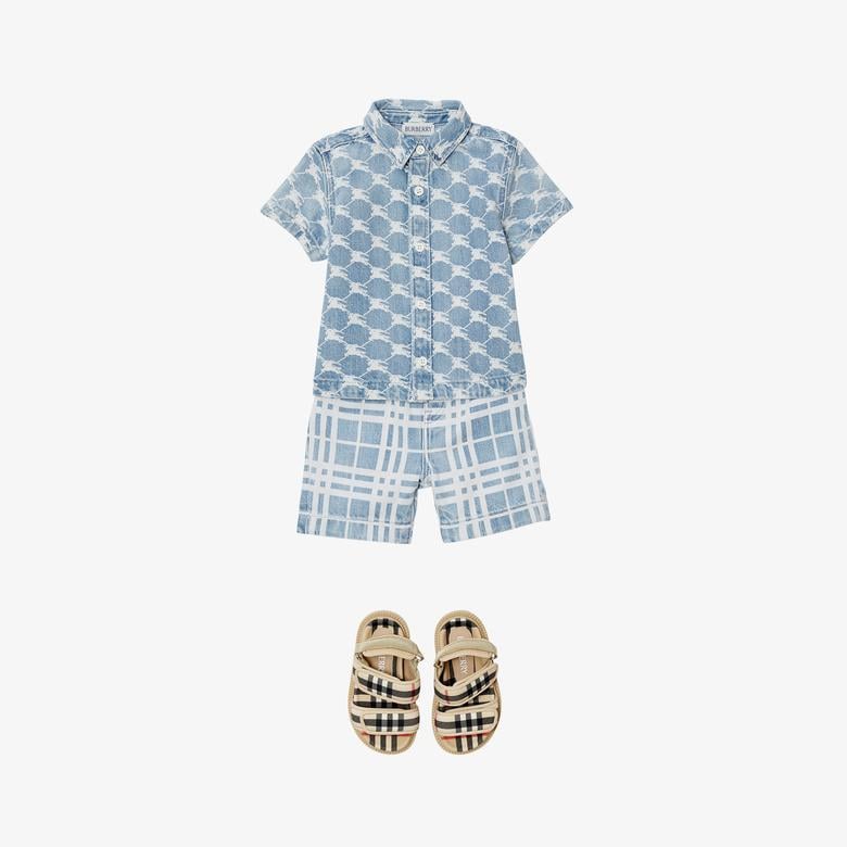 Burberry Çocuk Mavi  Gömlek