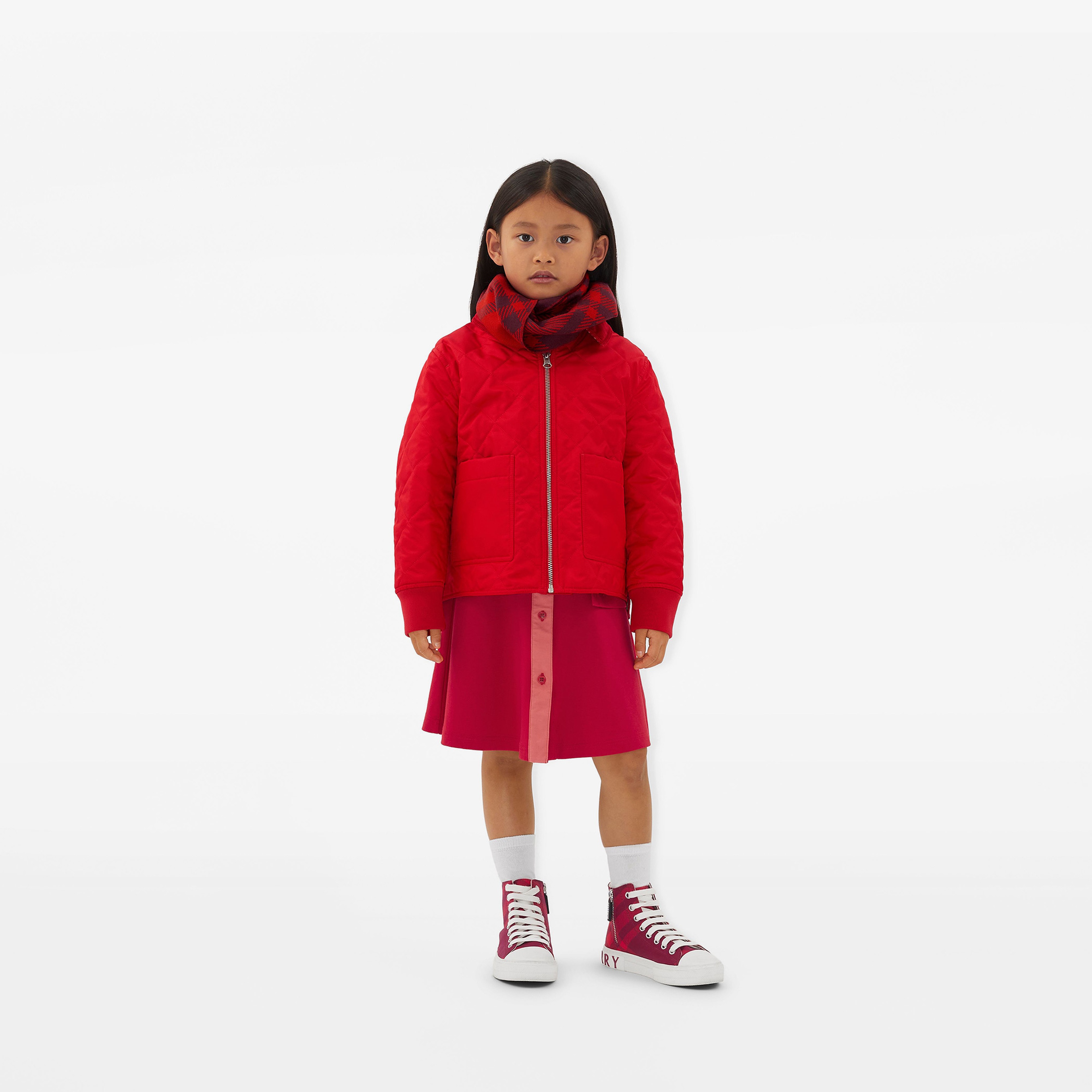 Burberry Çocuk Kırmızı Mont
