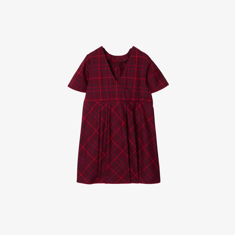 Burberry Çocuk Bordo Elbise
