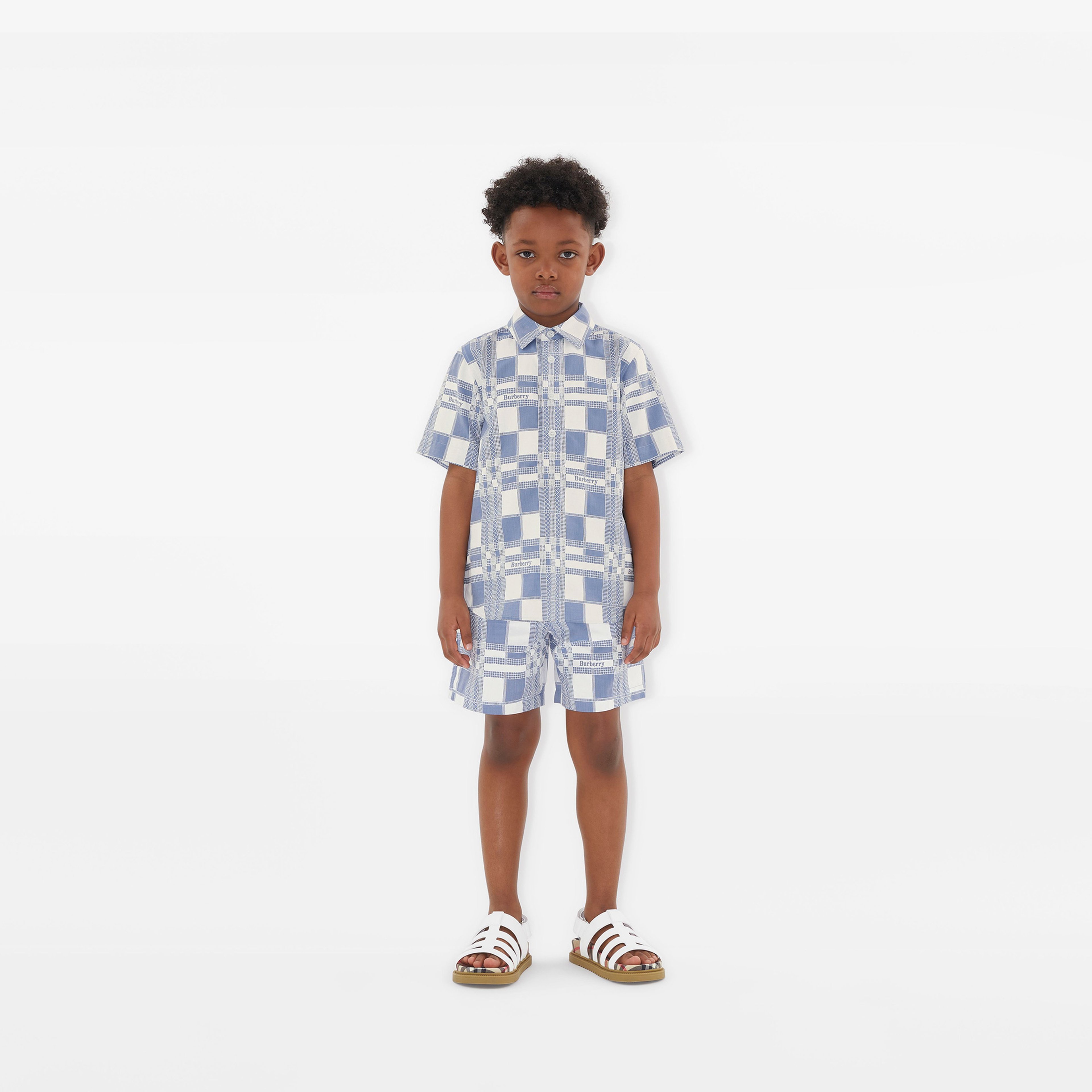 Burberry Çocuk Mavi  Gömlek