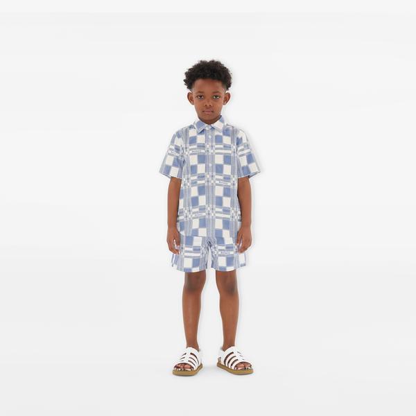 Burberry Çocuk Mavi  Gömlek