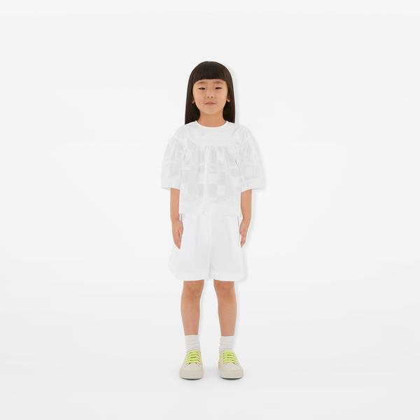 Burberry Çocuk Beyaz Şort