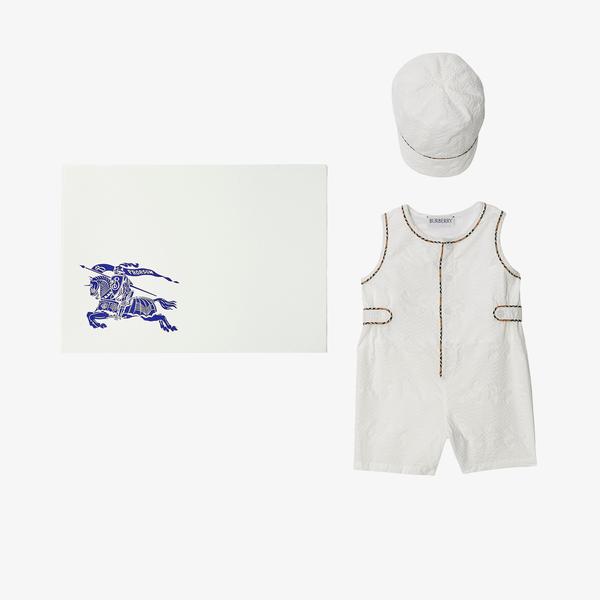 Burberry Çocuk Beyaz Bebek Seti