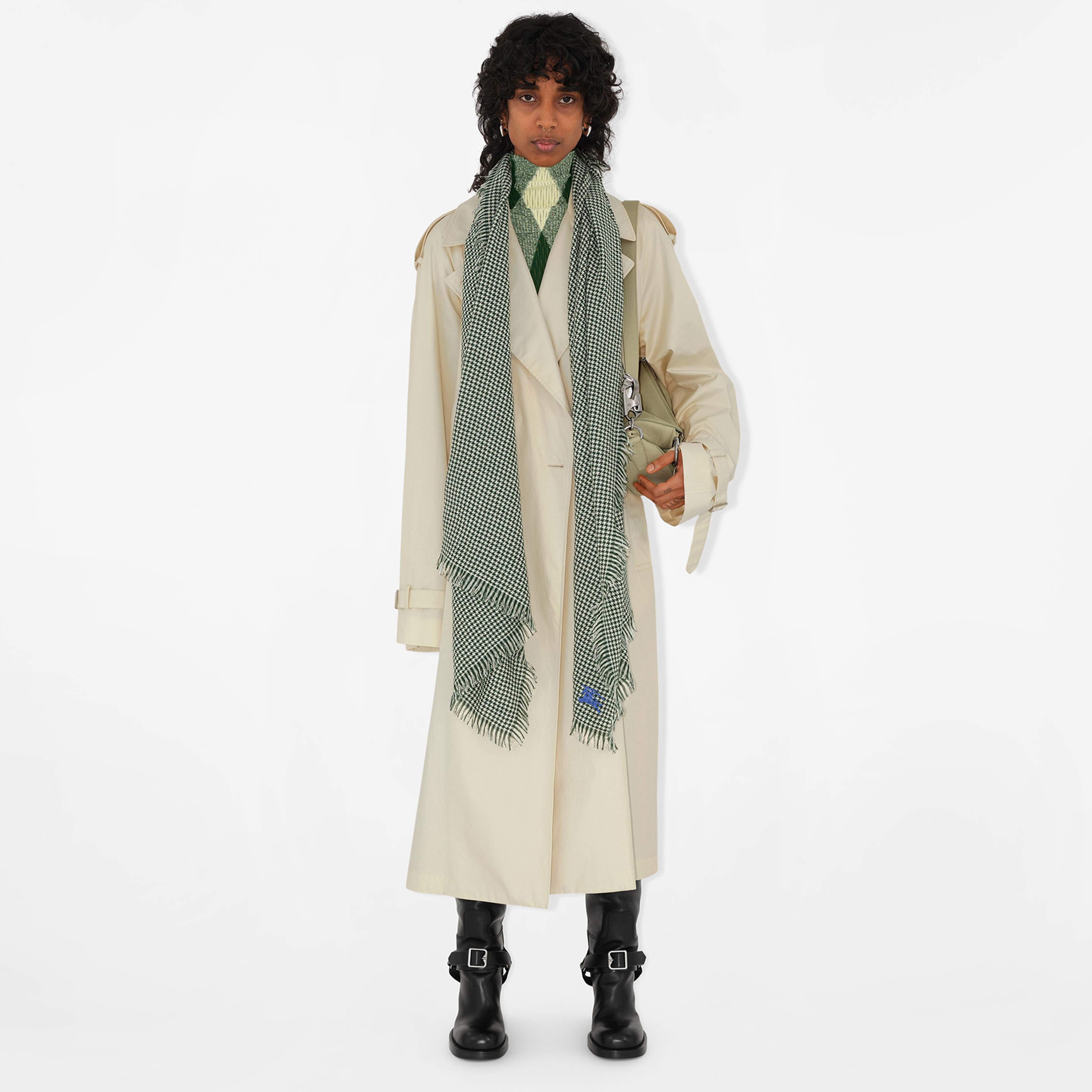 Burberry Unisex Yeşil Atkı