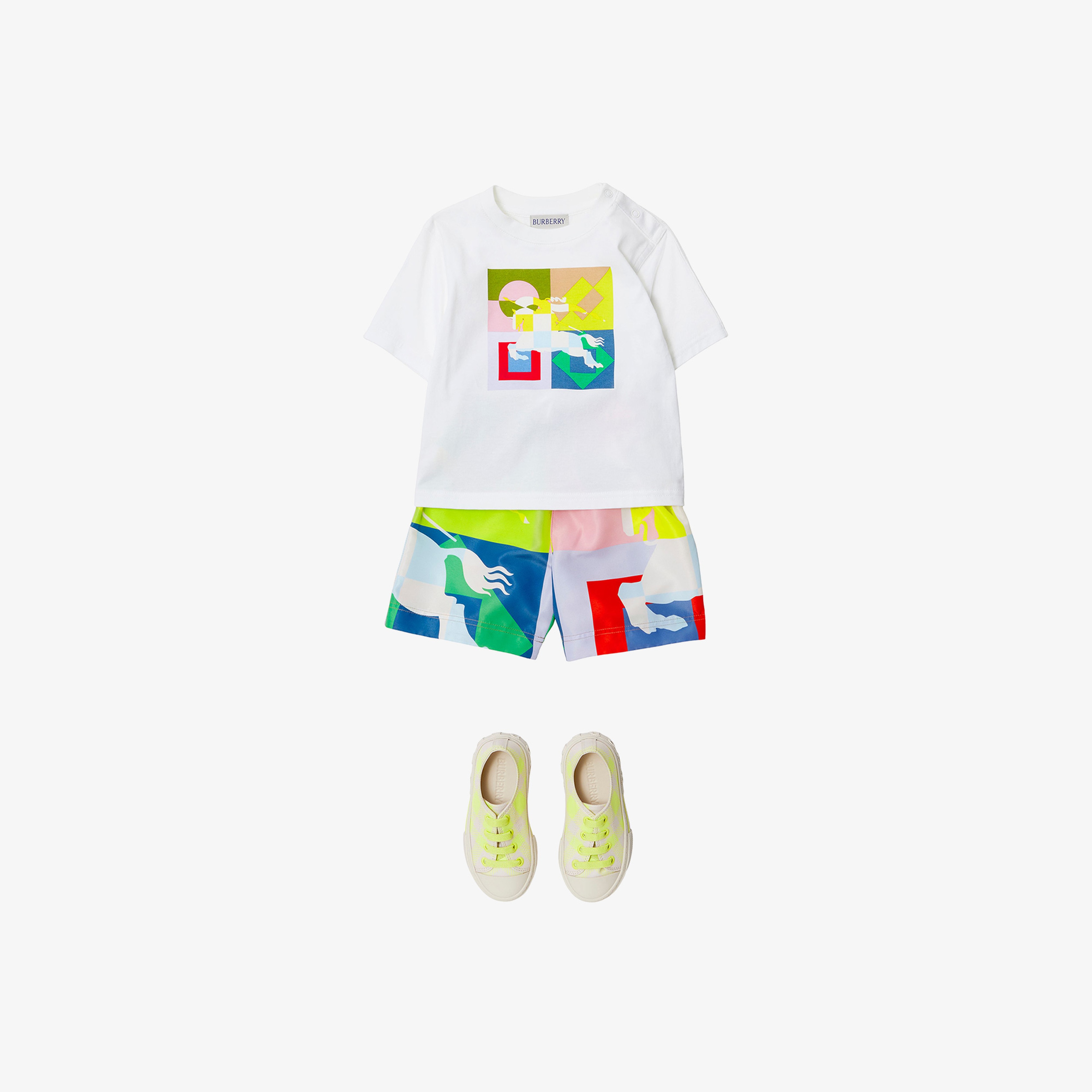 Burberry Çocuk Beyaz Tshirt