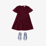 Burberry Çocuk Bordo Elbise
