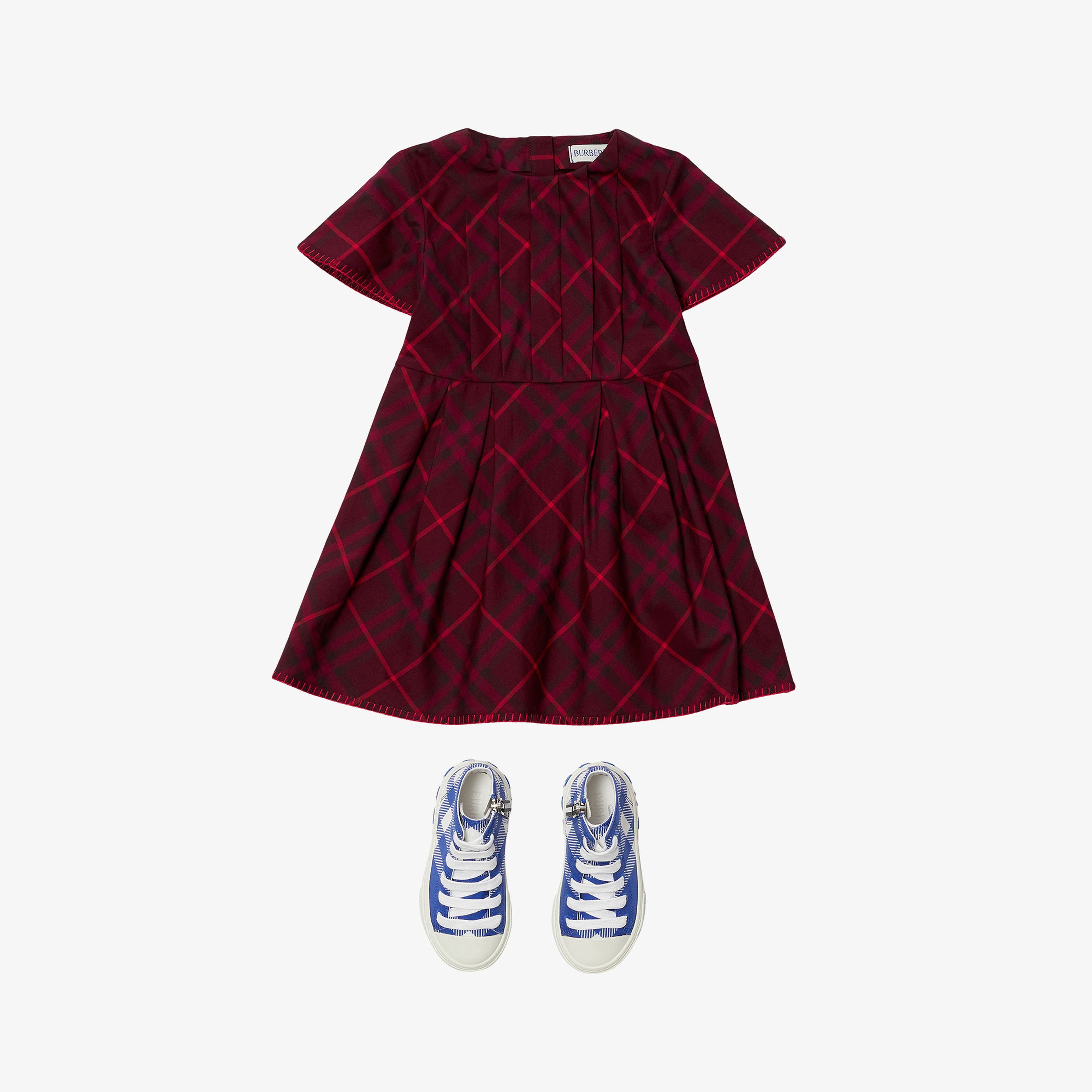 Burberry Çocuk Bordo Elbise