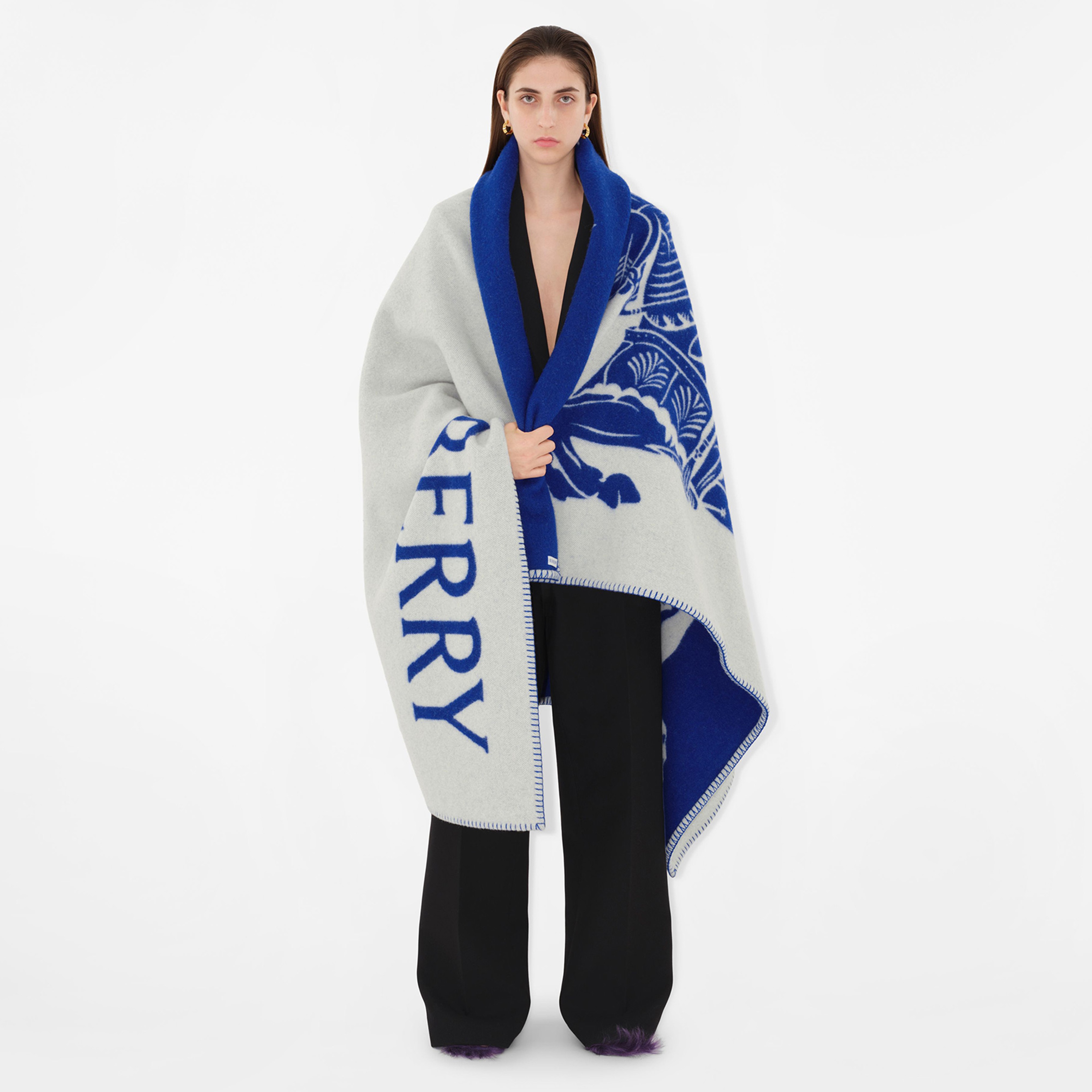 Burberry Unisex Lacivert Battaniye