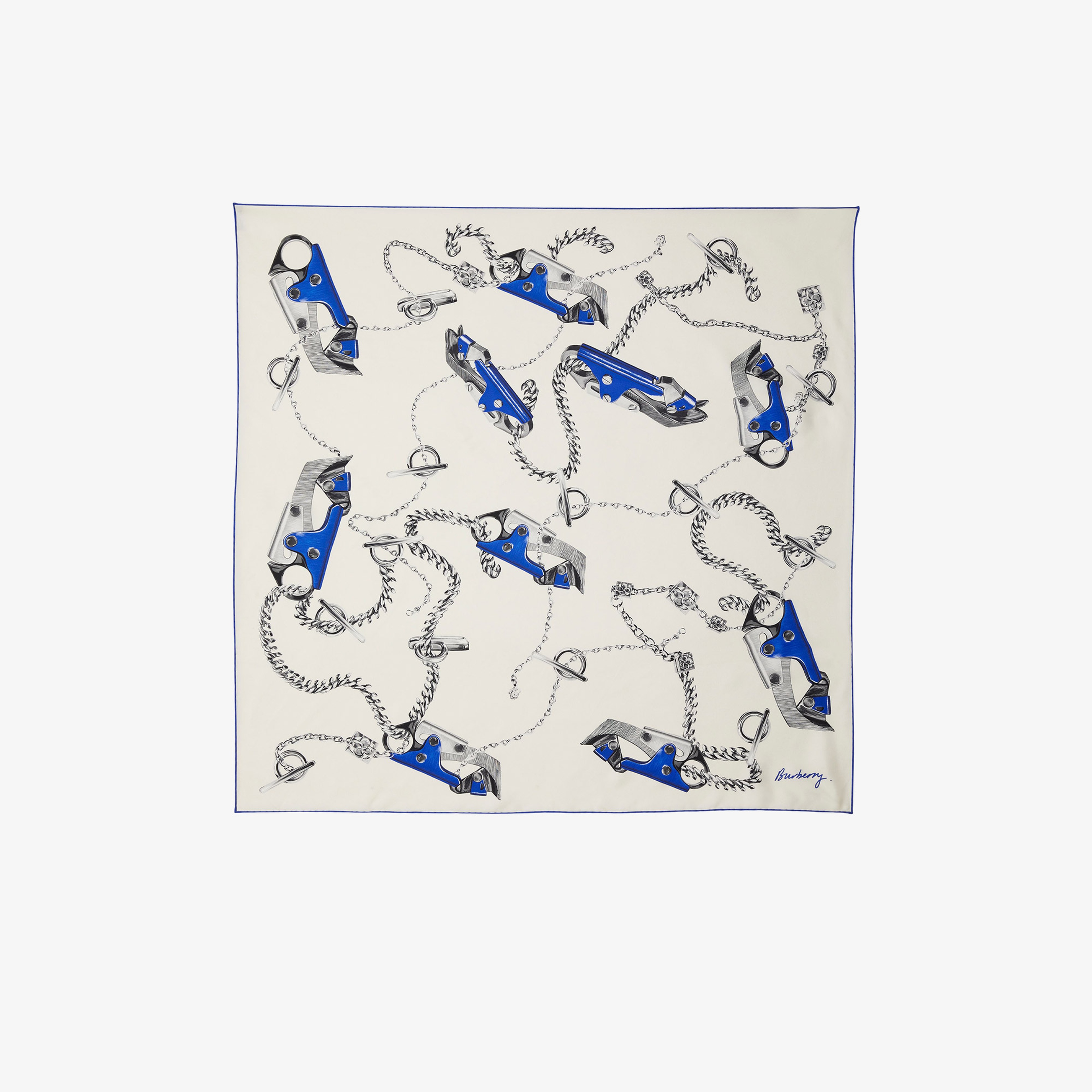 Burberry Unisex Lacivert Eşarp