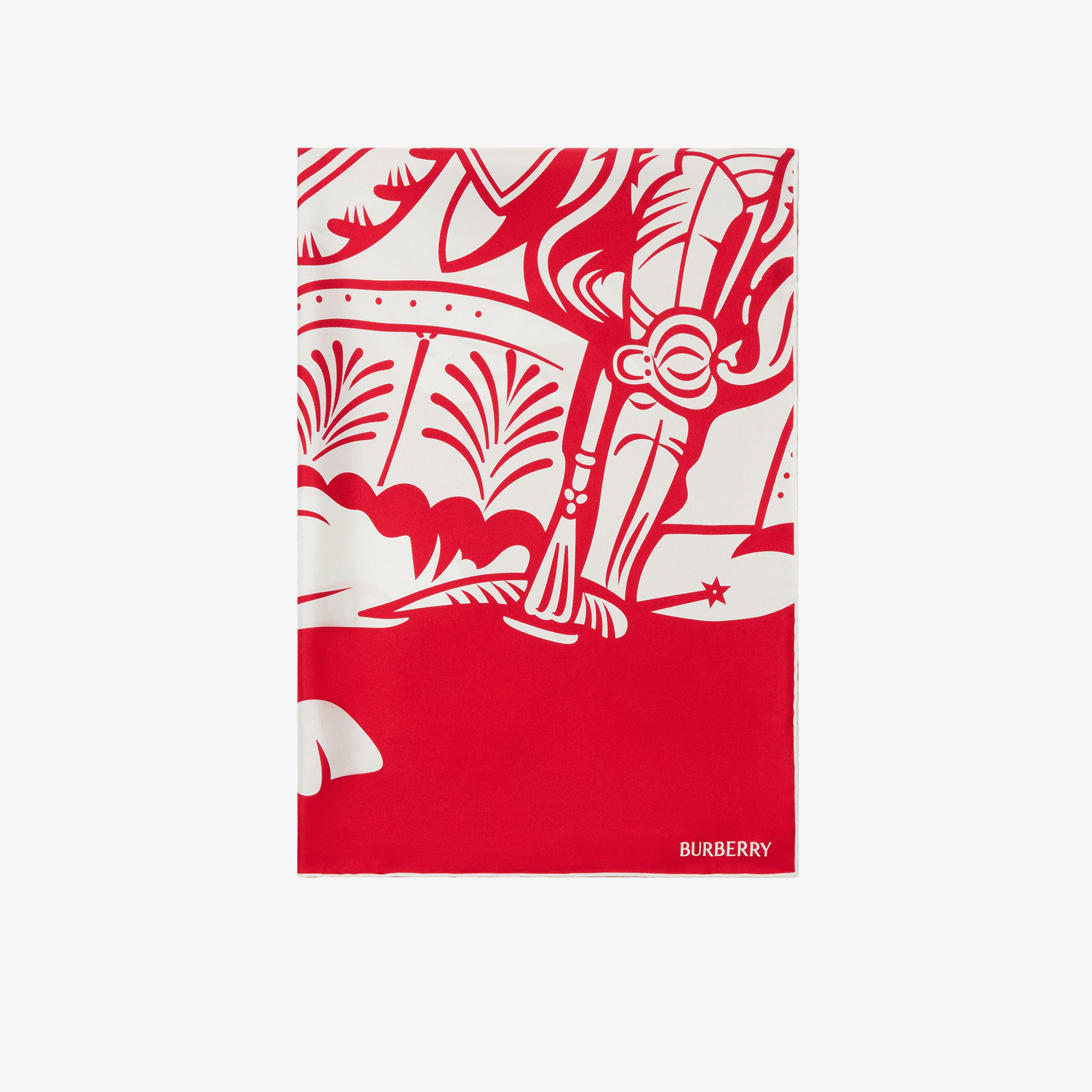 Burberry Unisex Kırmızı Eşarp