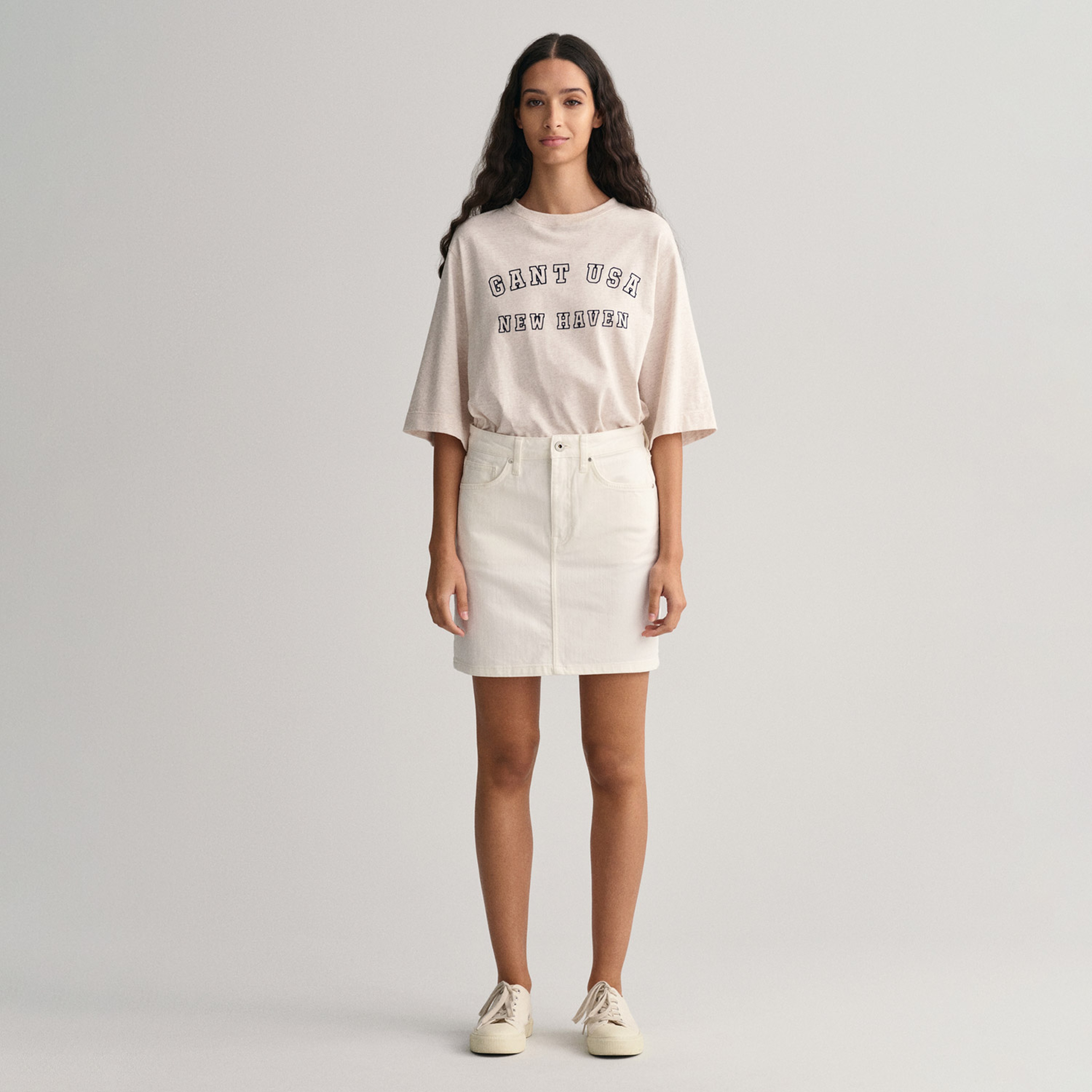 GANT Kadın Krem Regular Fit Etek