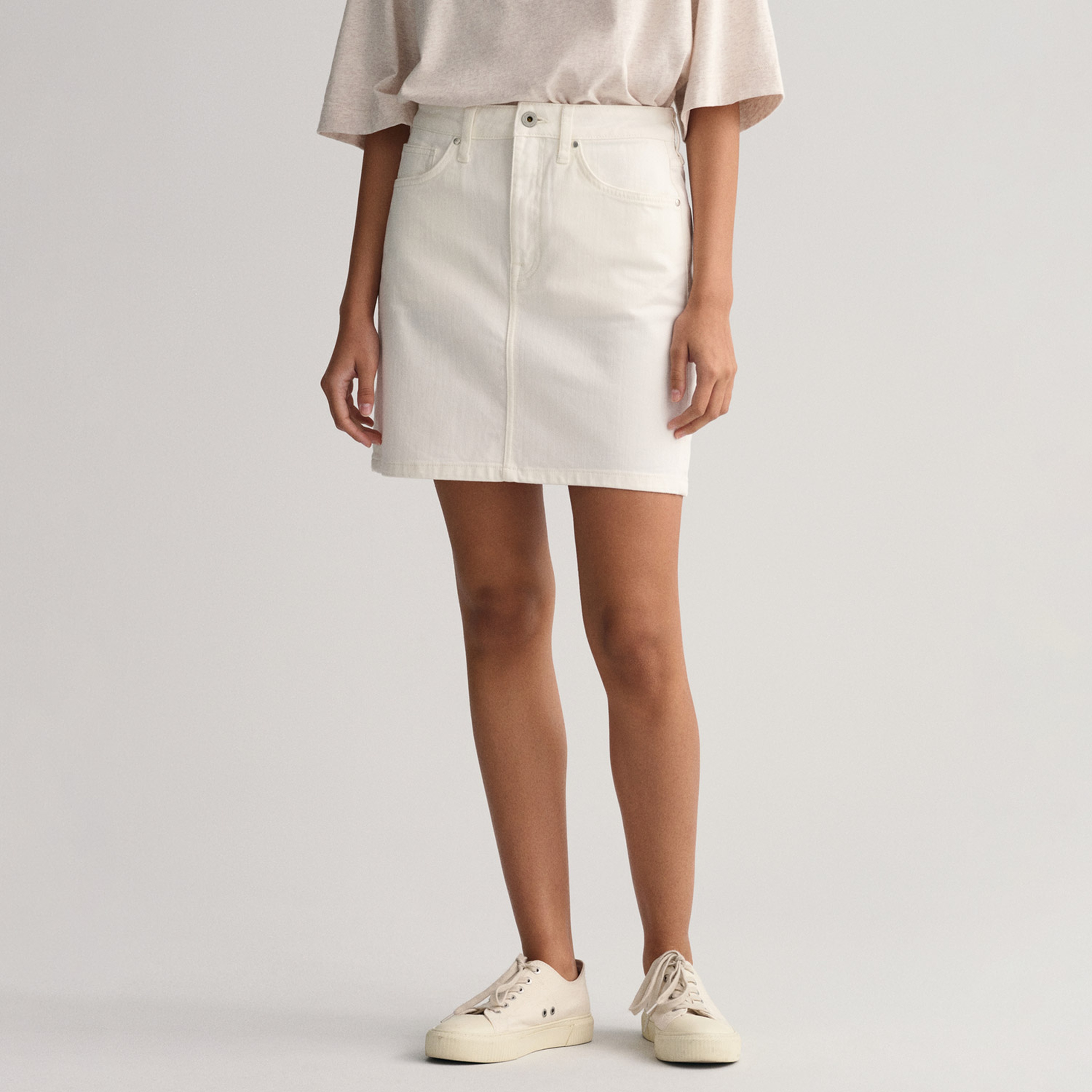 GANT Kadın Krem Regular Fit Etek