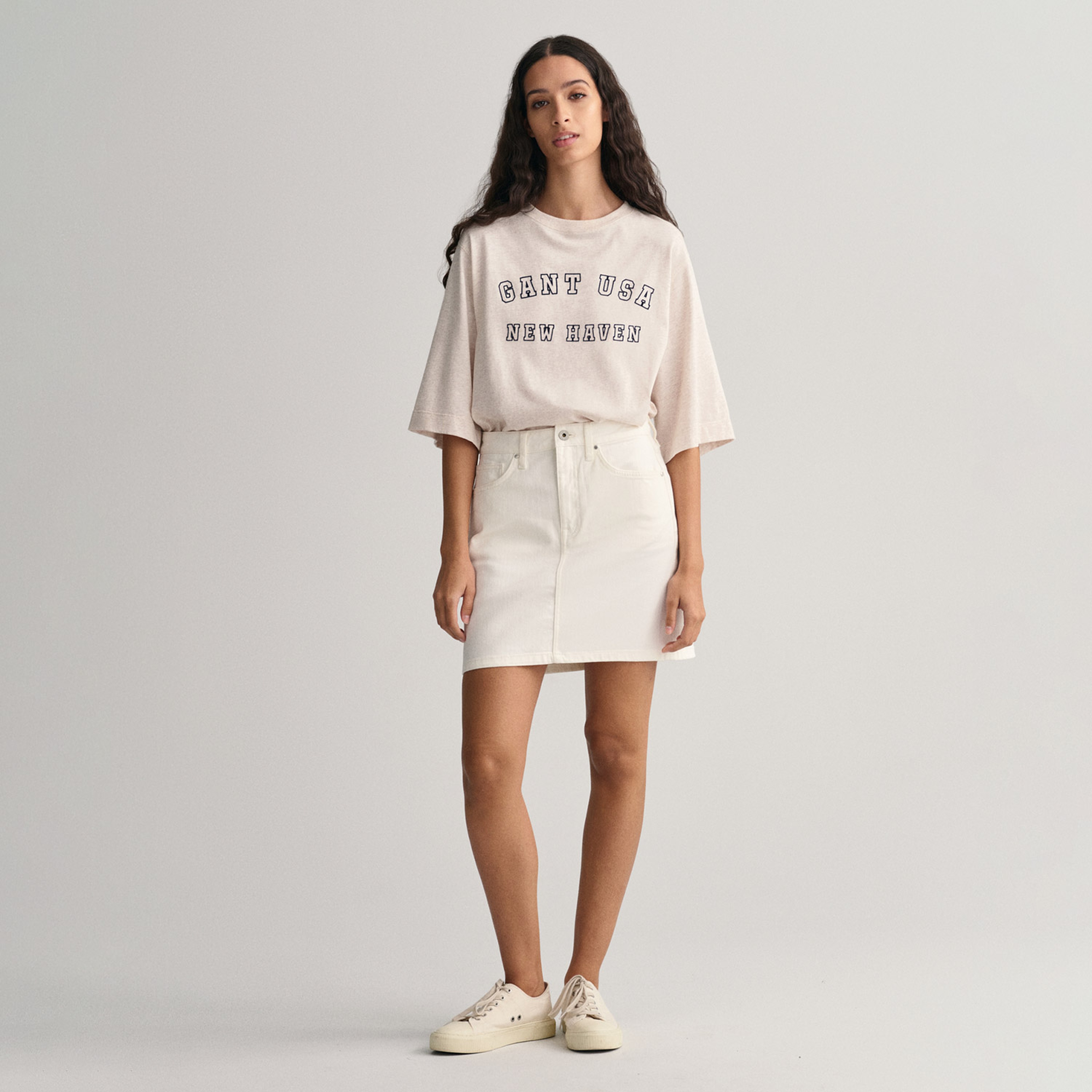 GANT Kadın Krem Regular Fit Etek